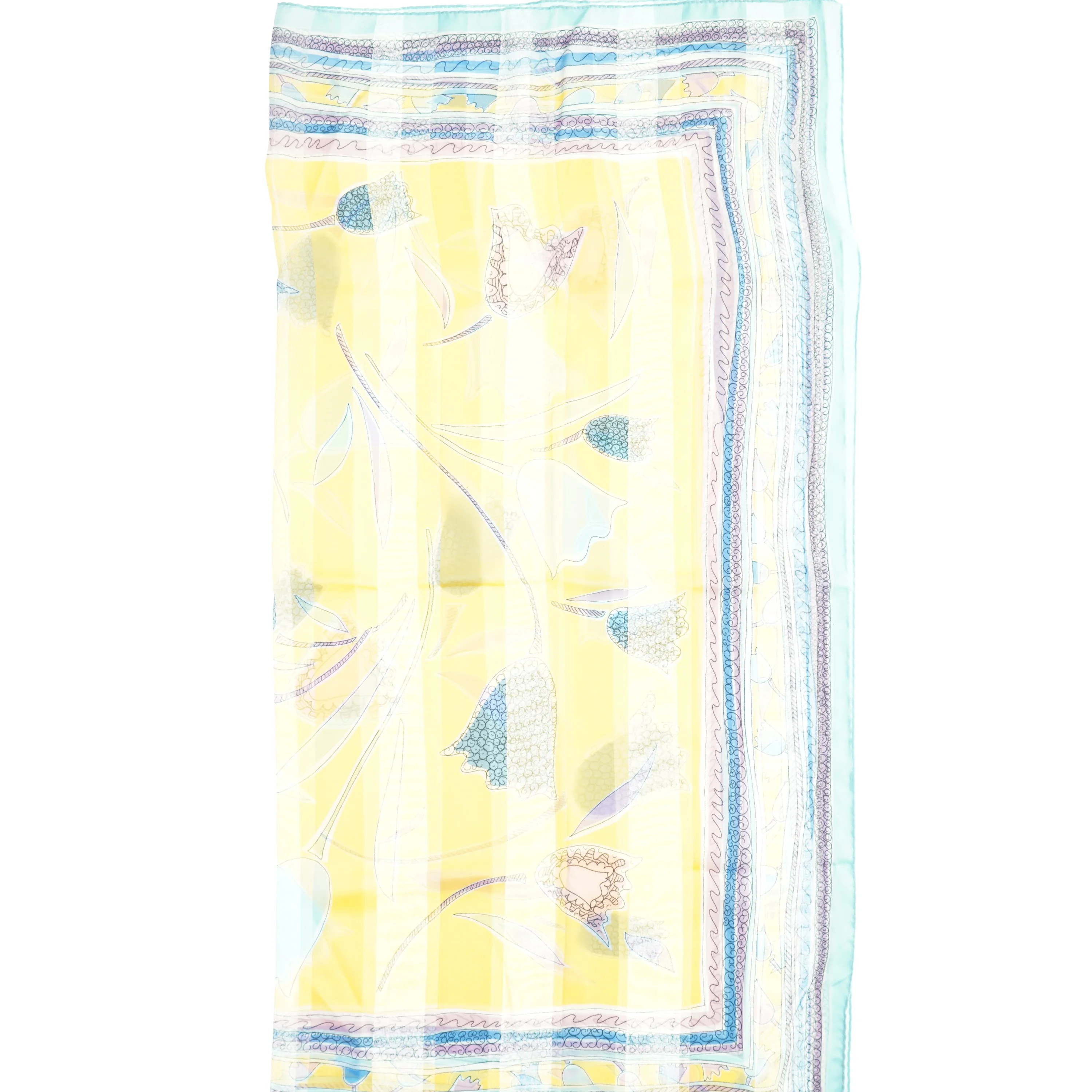 Mønstret silketørklæde (str. 86 x 86 cm)