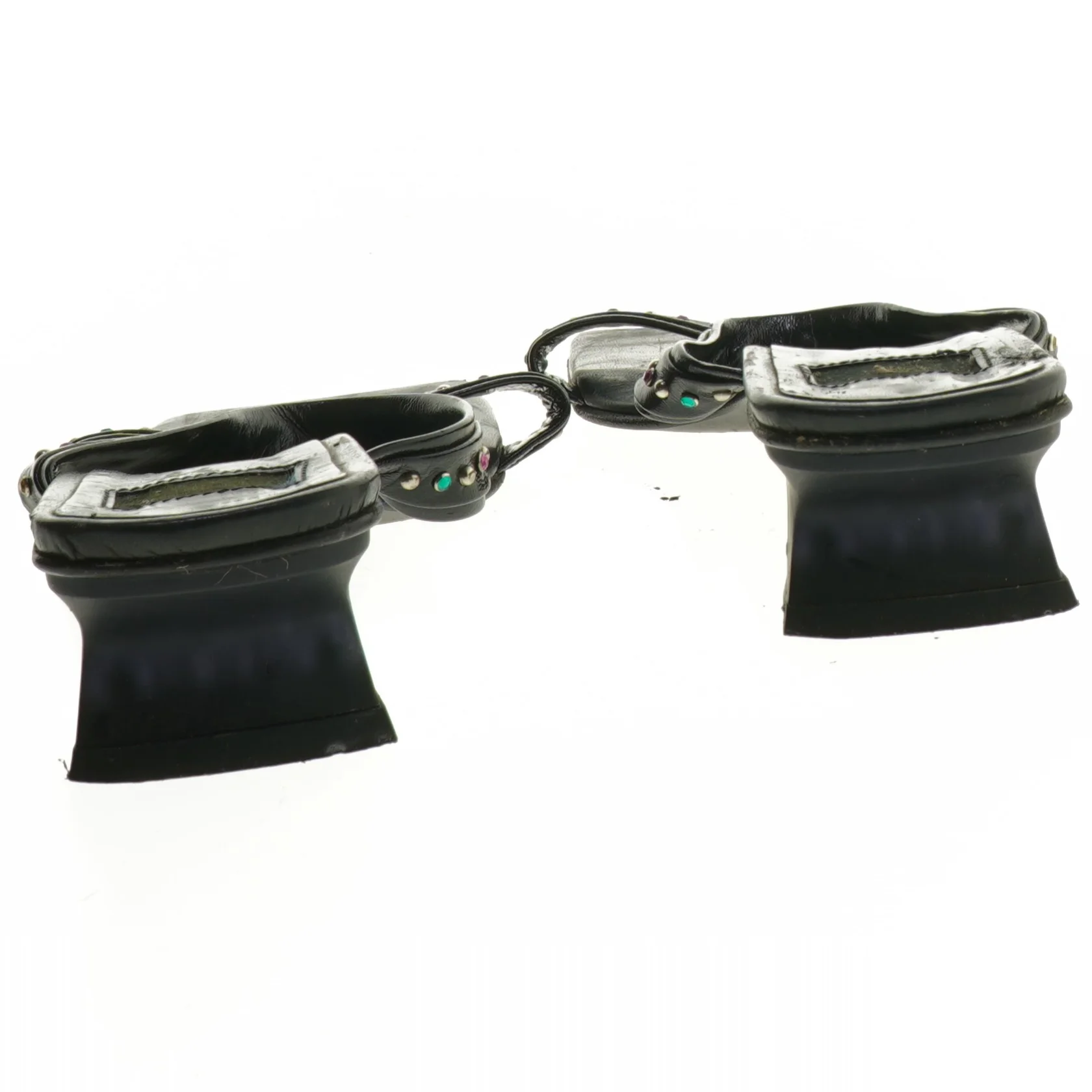 Sorte højhælede sandaler med sten (str. 38)