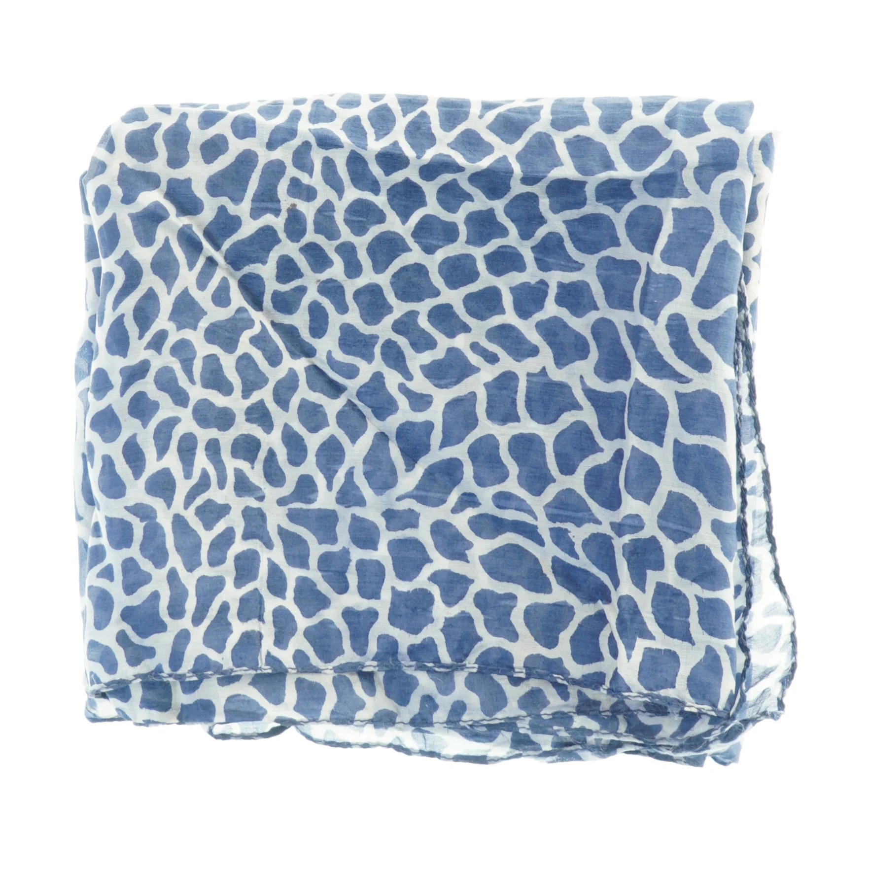 Blåt mønstret tørklæde (str. 150 x. 35 cm)