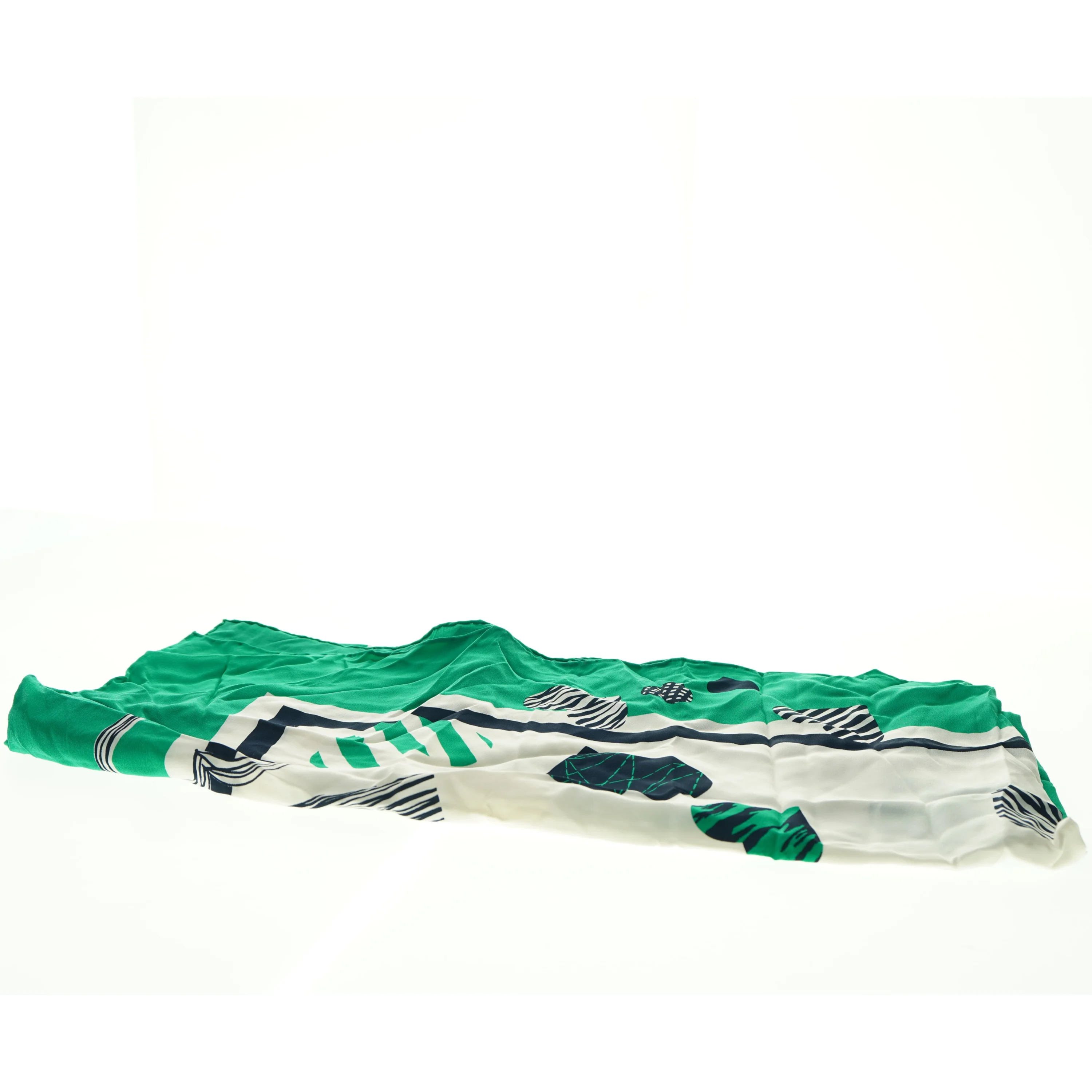 Mønstret tørklæde (str. 116 x 108 cm)