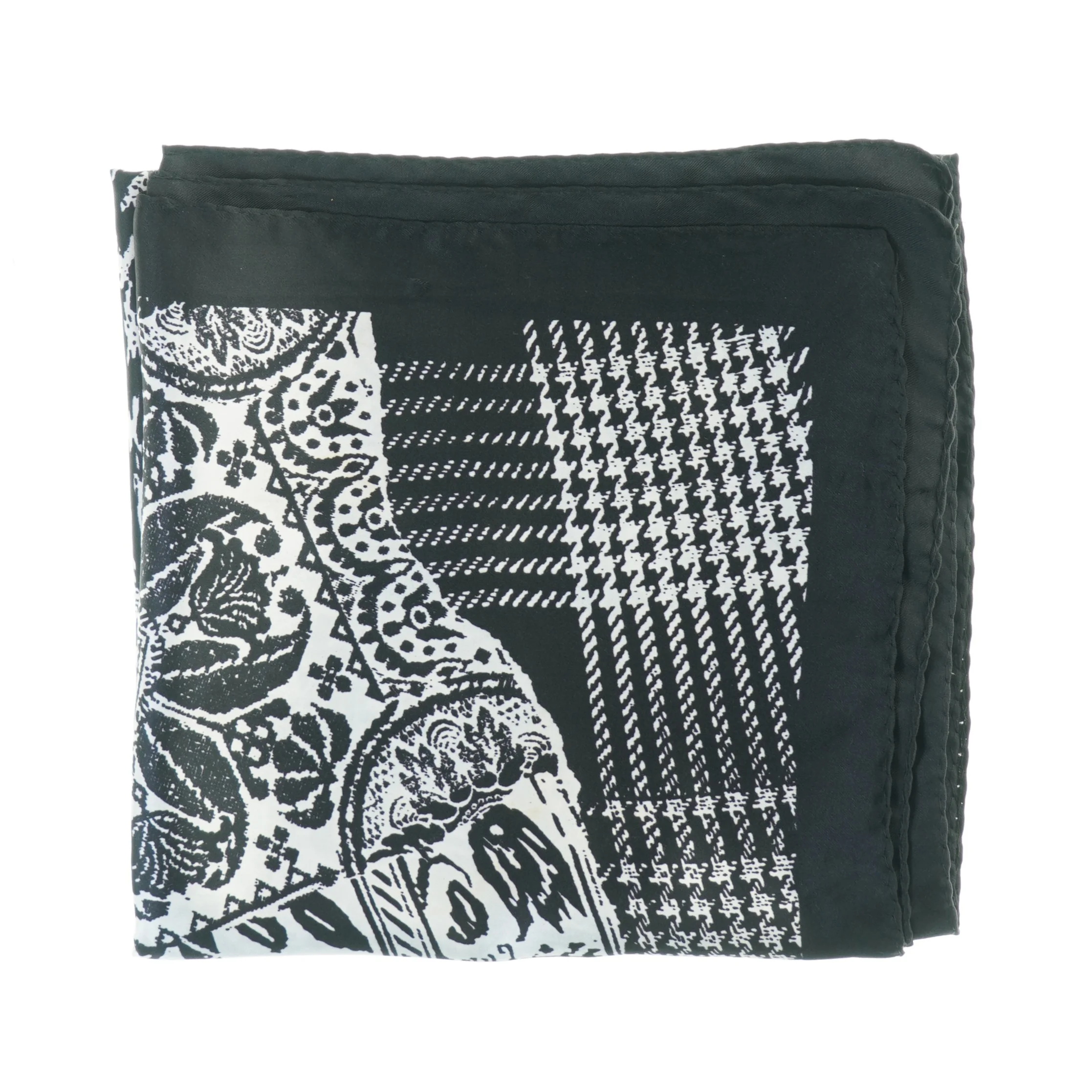 Sort og hvidt m&oslash;nstret t&oslash;rkl&aelig;de (str. 87 x 90 cm)