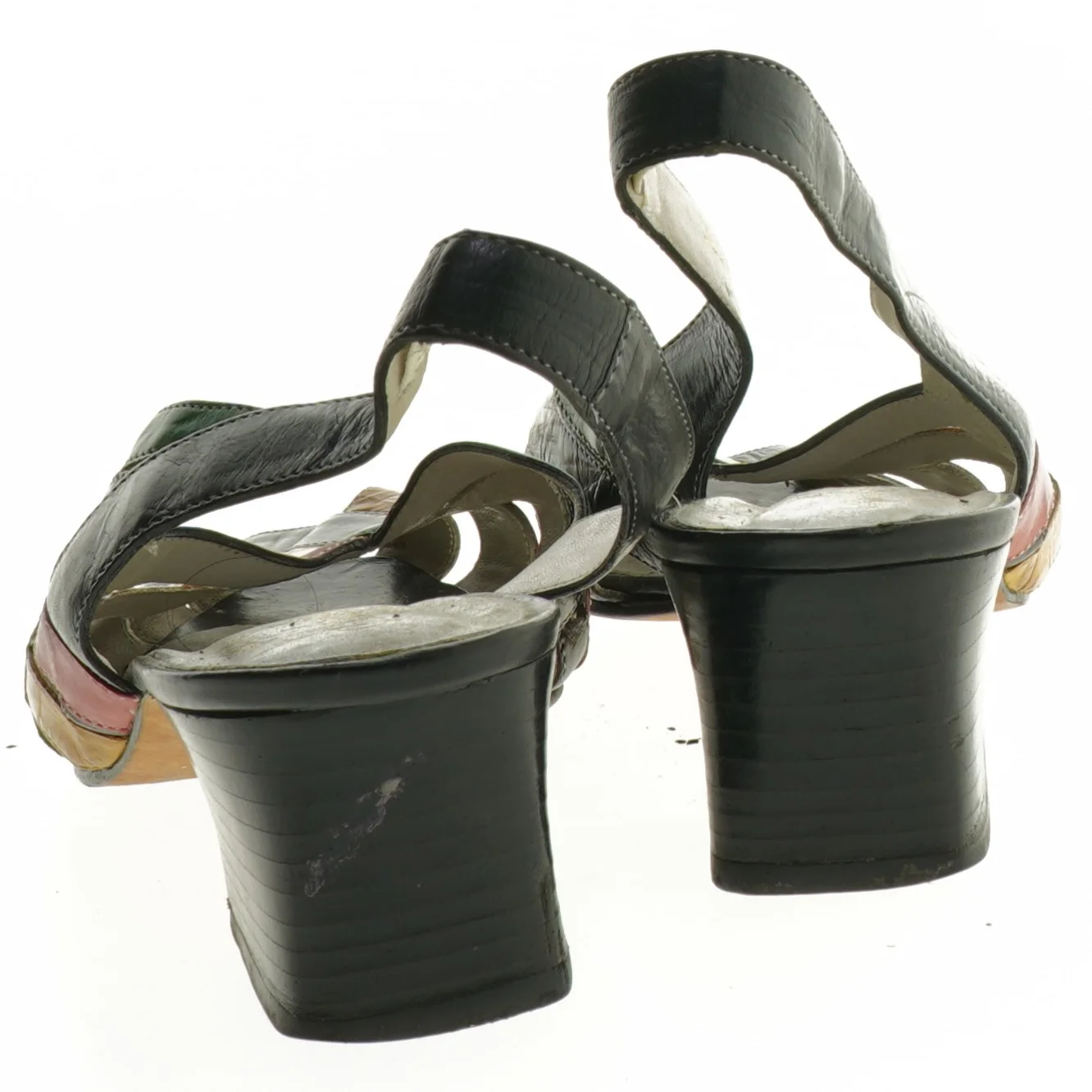 Farverige lædersandaler med hæl fra Balschmidt (str. 39)