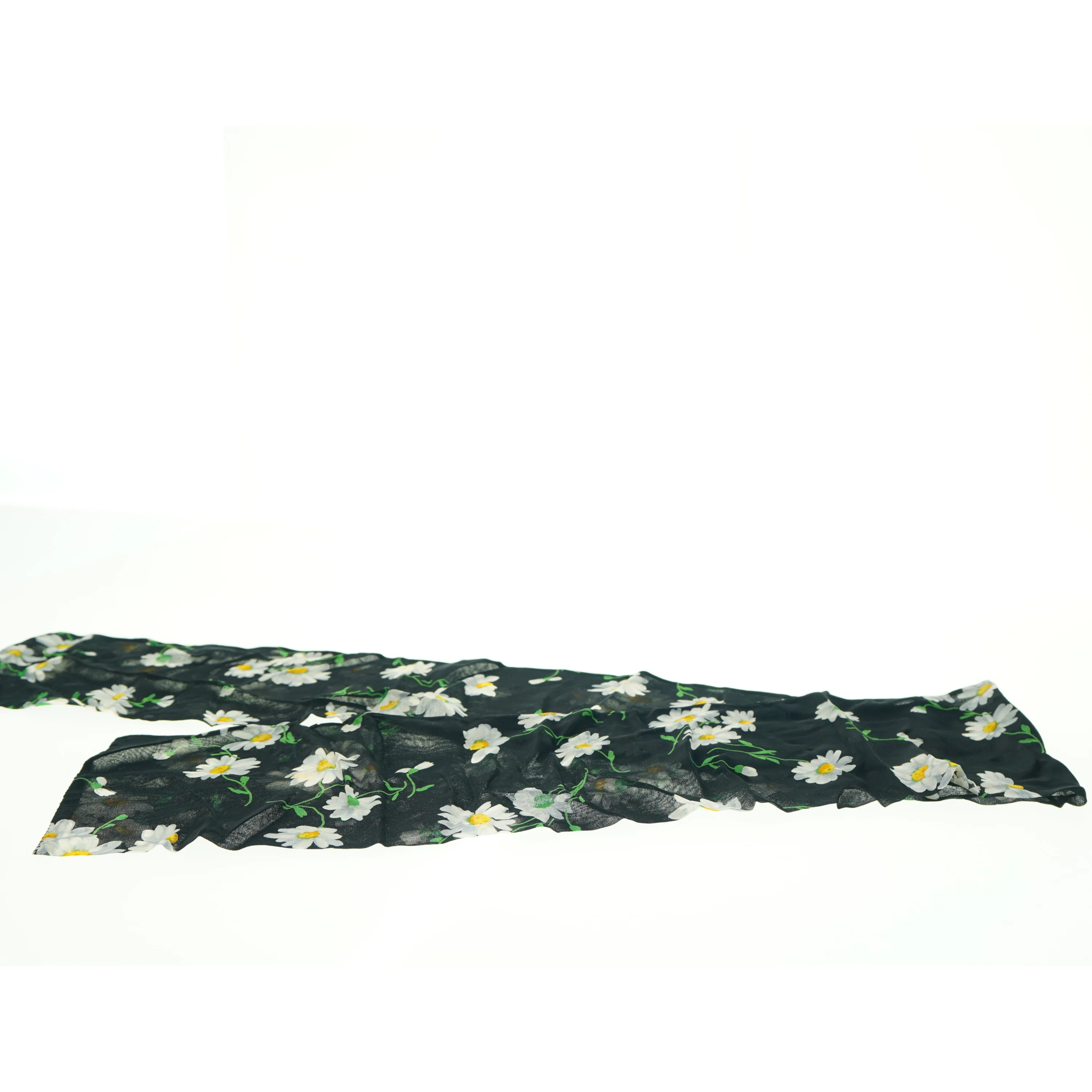 Langt, blomstret tørklæde (str. 135. x 16 cm)