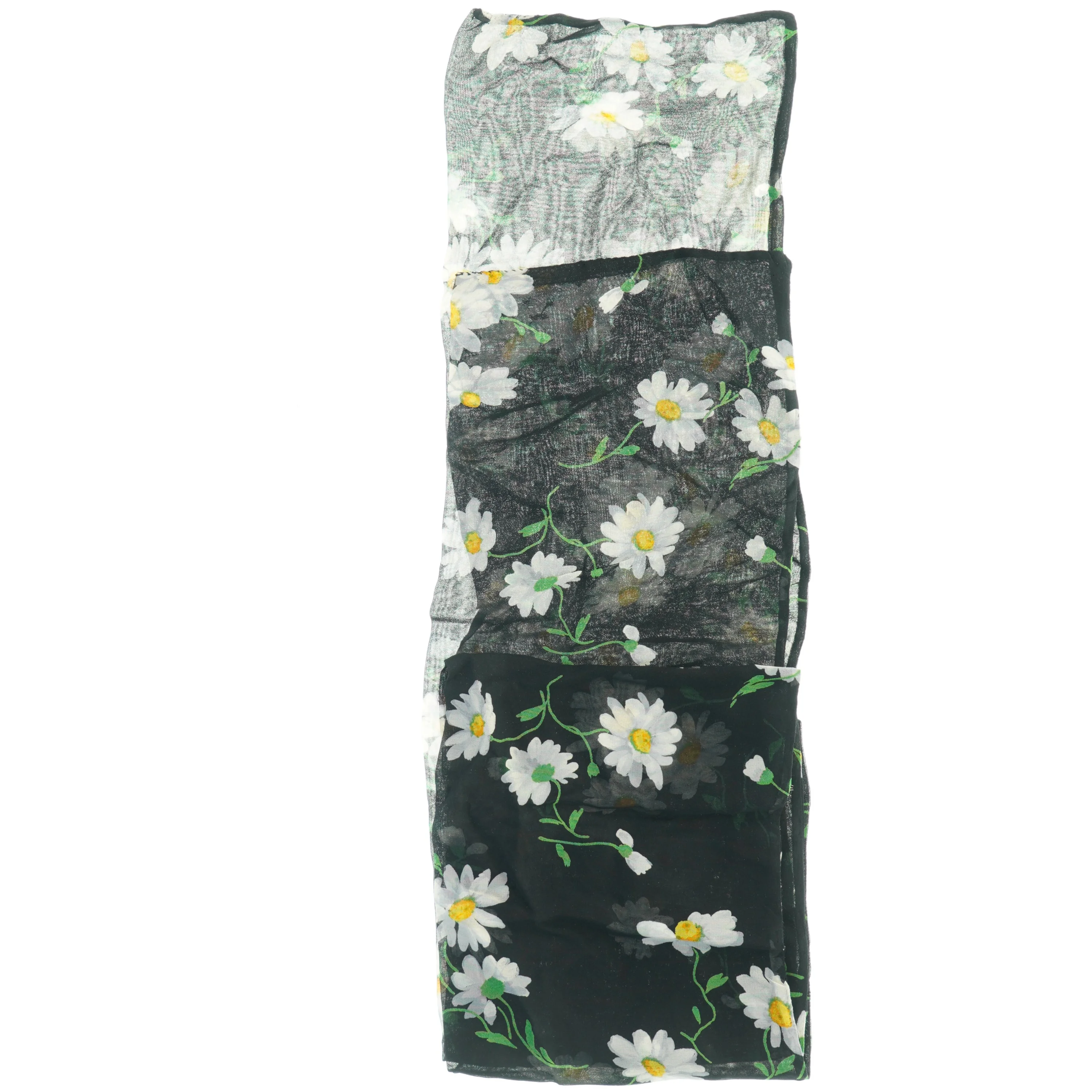 Langt, blomstret tørklæde (str. 135. x 16 cm)