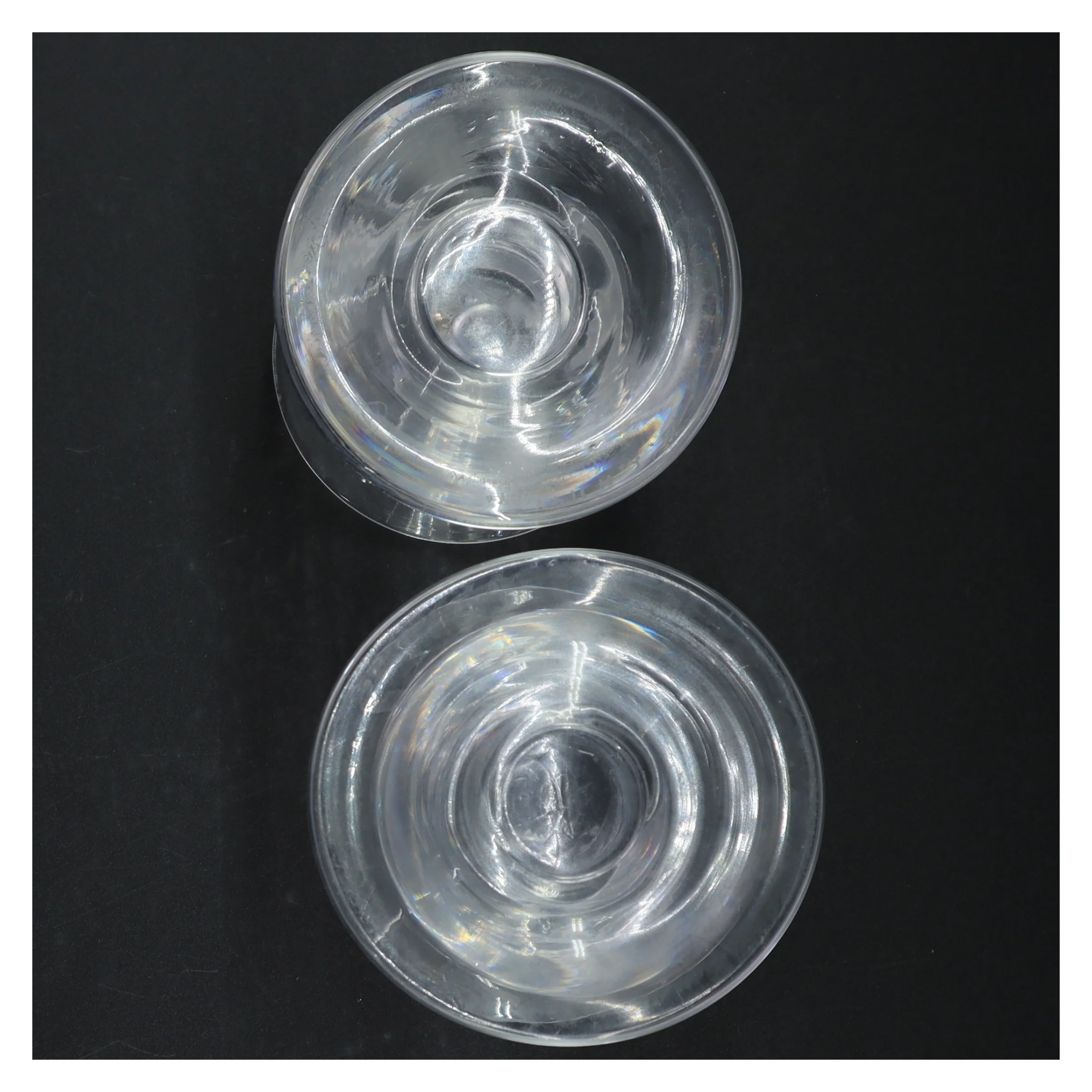 Glas lysestager (str. H. 15 cm)