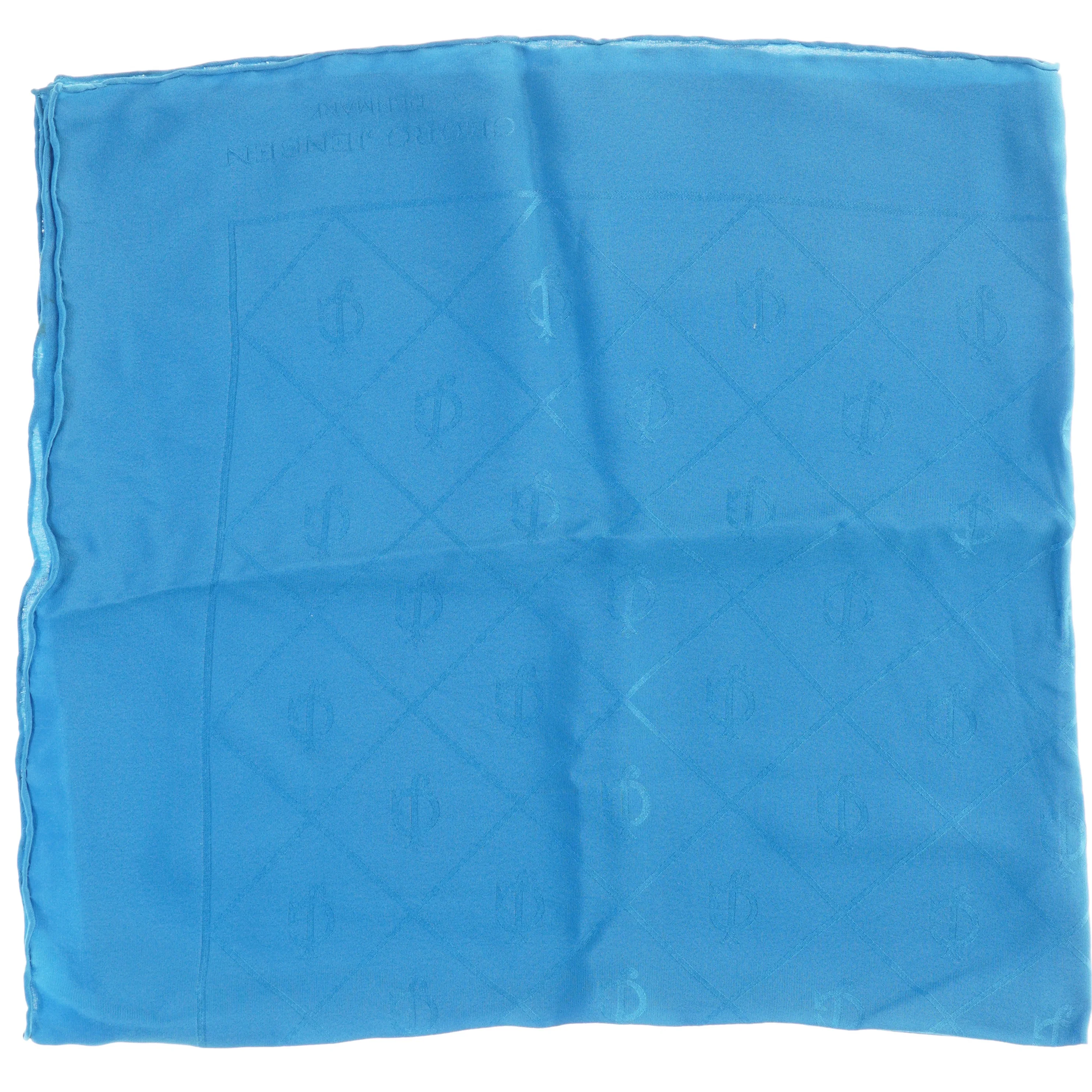 Blåt tørklæde (str. 75 x 75 cm)