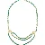 Grøn og gylden halskæde (str. Længde. 102 cm)