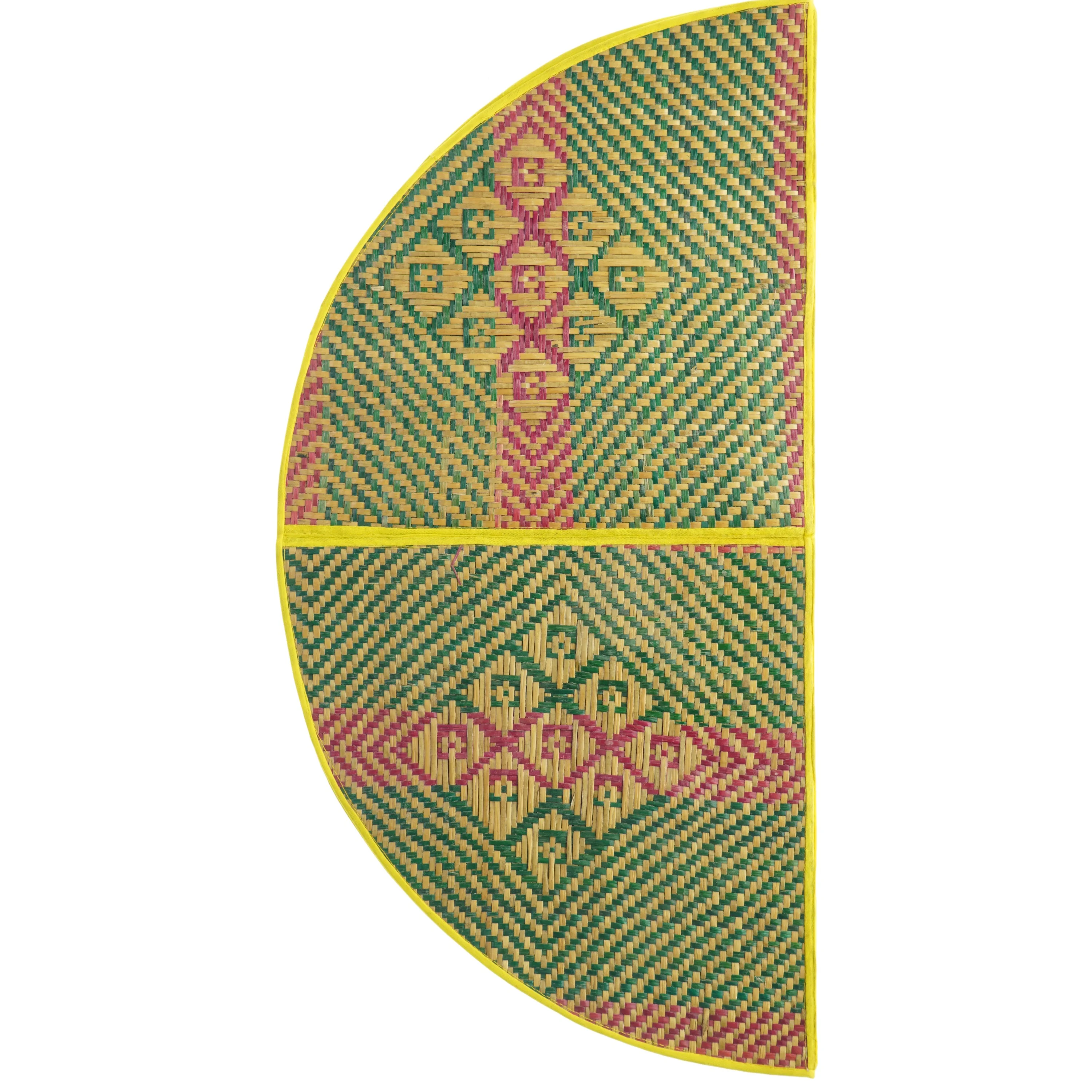 Flettet rundt gulvt&aelig;ppe (str. &Oslash;. 77 cm)