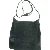 Sort skuldertaske (str. 28,5 x 28,5 cm)
