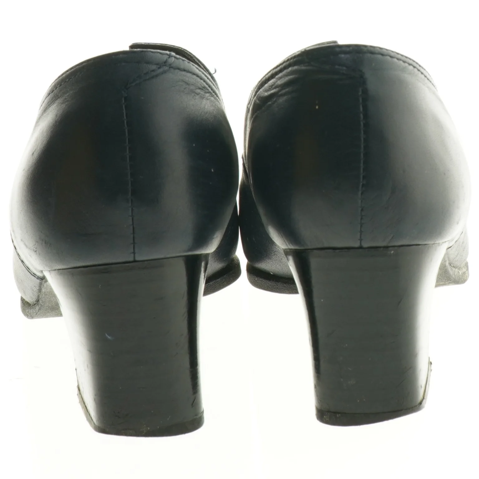 Sorte lædersko med hæl fra Footglove (str. 6)