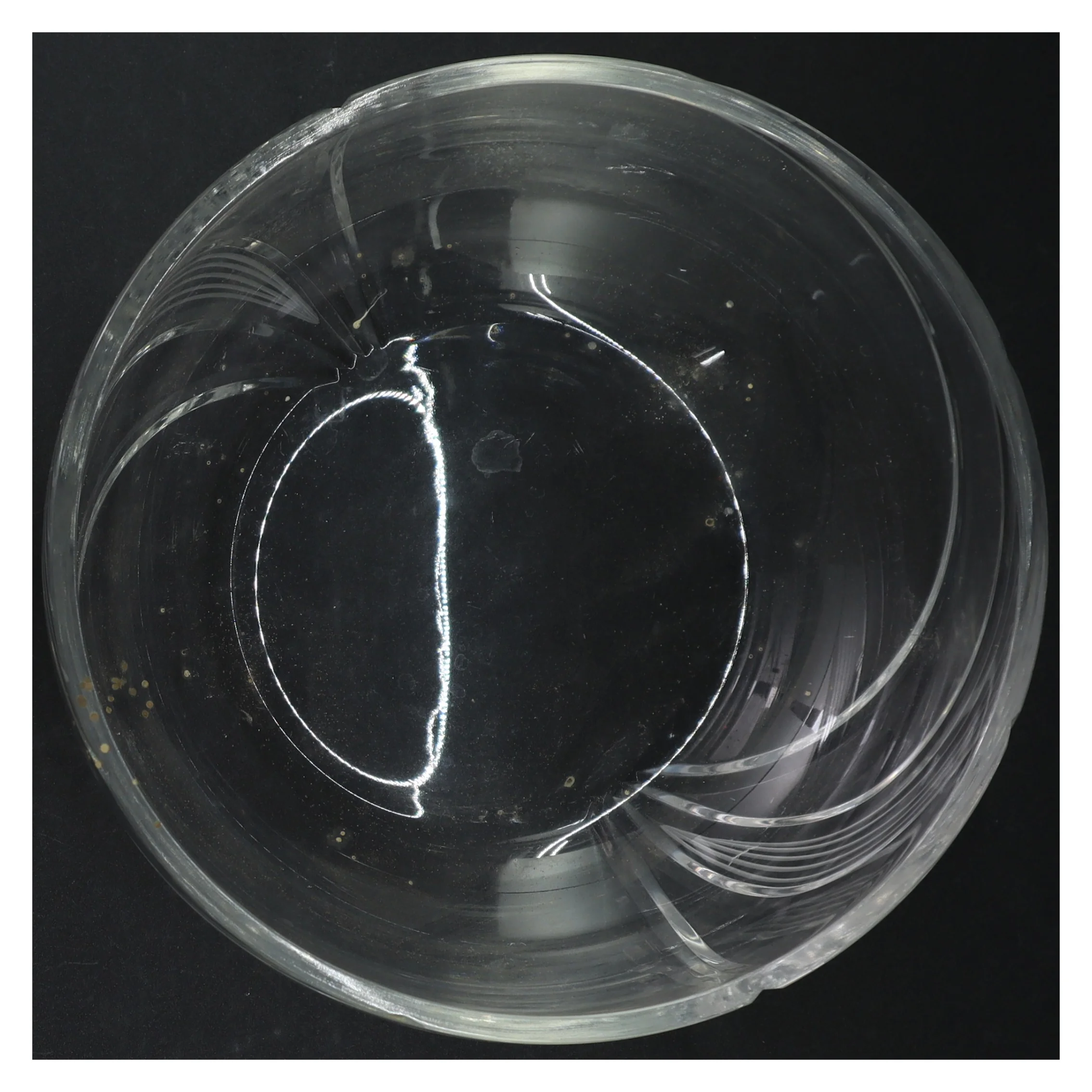 Gennemsigtig glas skål (str. Ø. 20 cm)