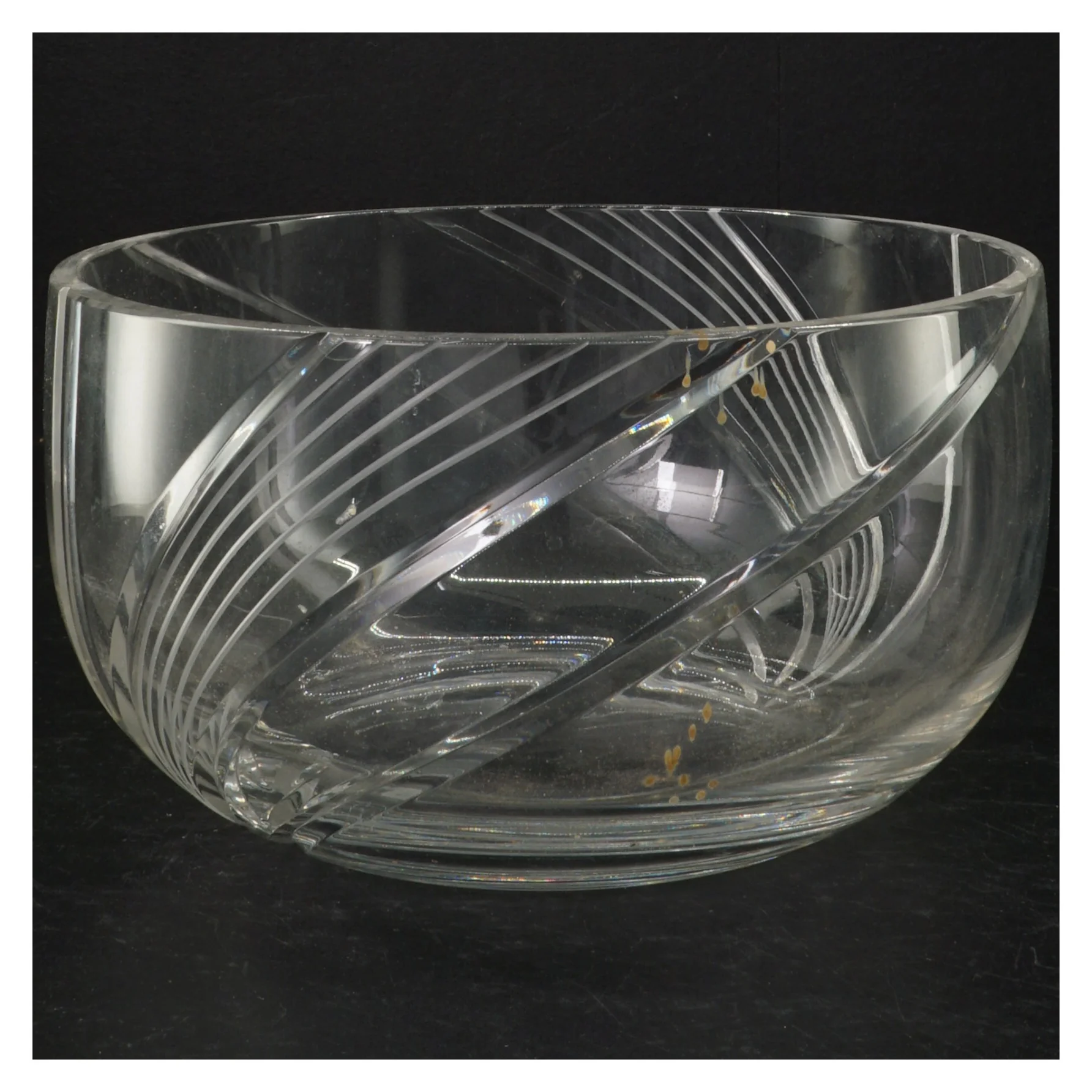 Gennemsigtig glas sk&aring;l (str. &Oslash;. 20 cm)