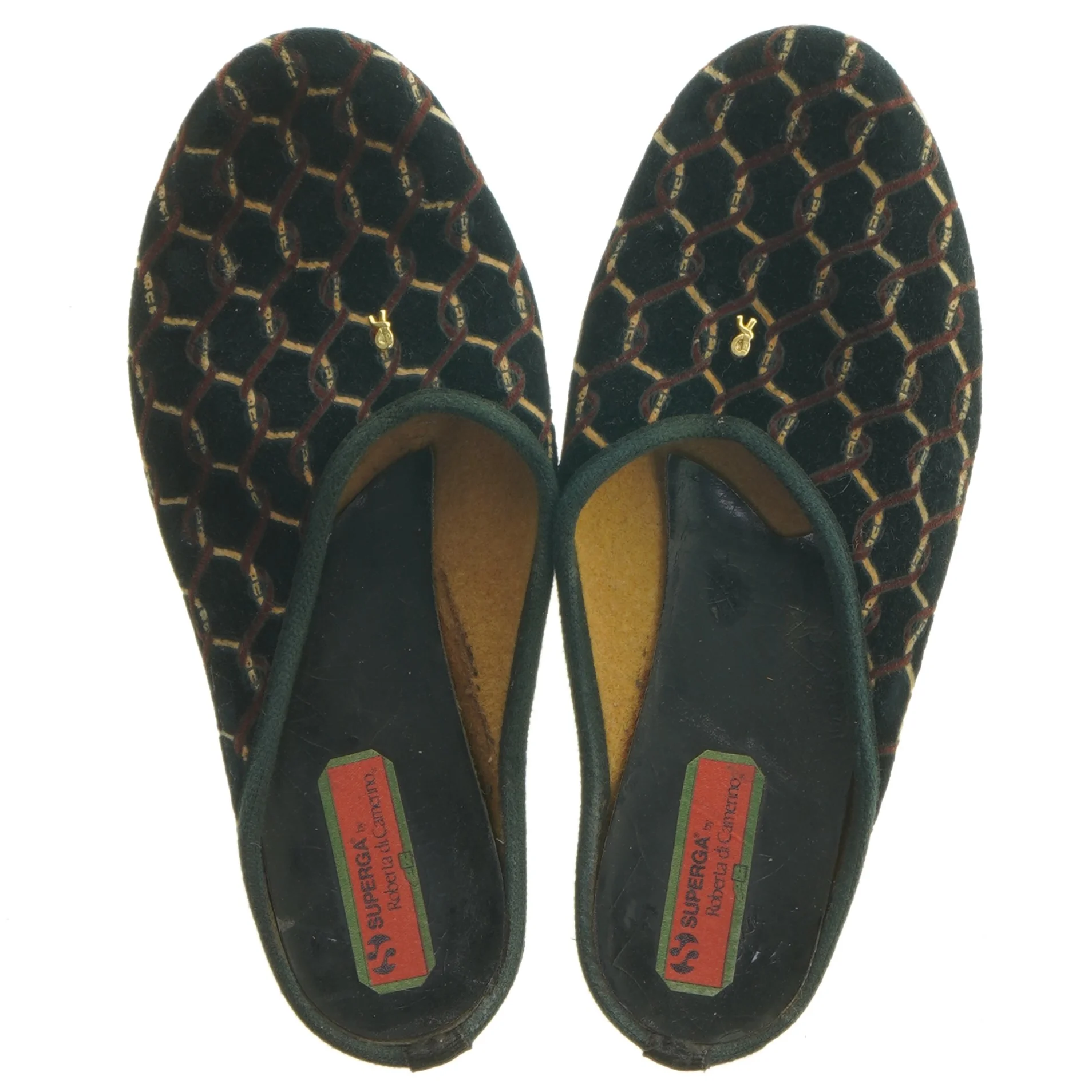 Brugte mørkegrønne Superga sneakers fra Superga (str. 39)