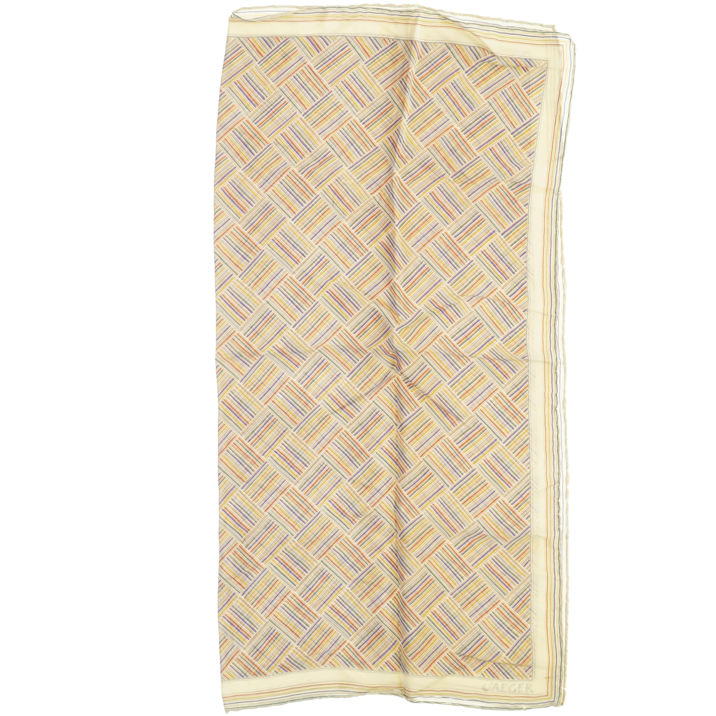 Mønstret tørklæde (str. 65 x. 65 cm)