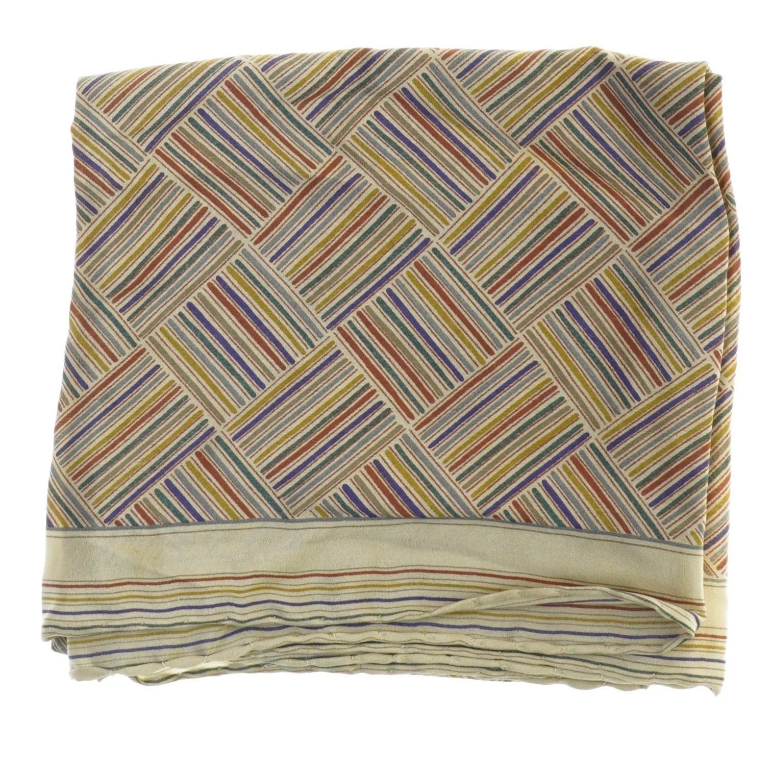 Mønstret tørklæde (str. 65 x. 65 cm)