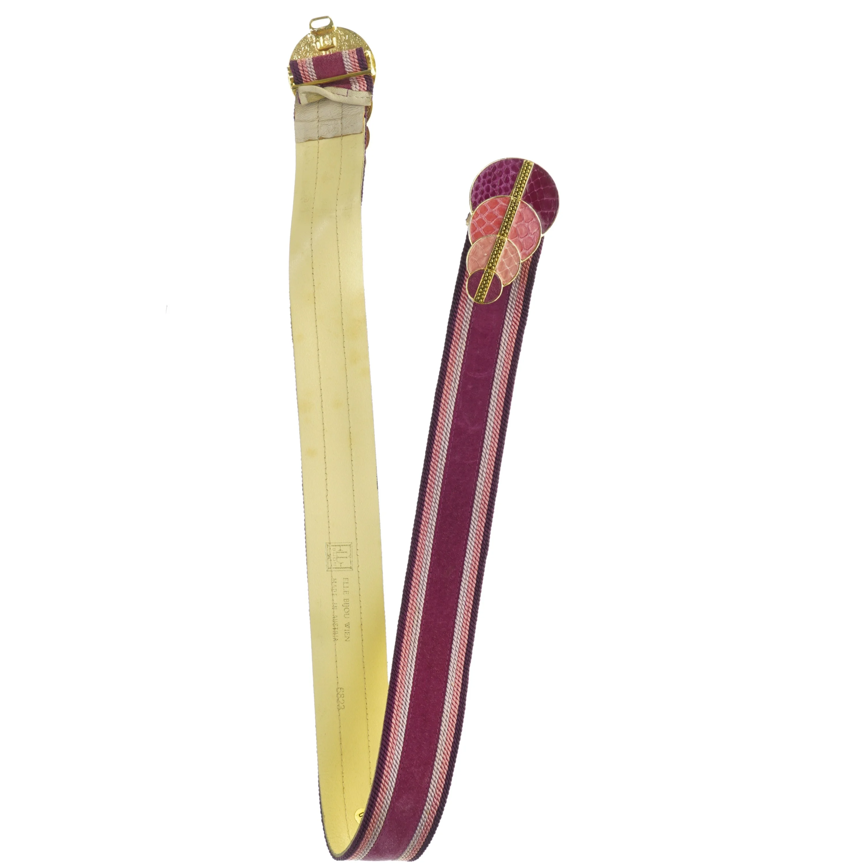 Bælte med dekorative cirkler fra Elle Bijou Wien (str. Længde. 86 cm. b. 4 cm)