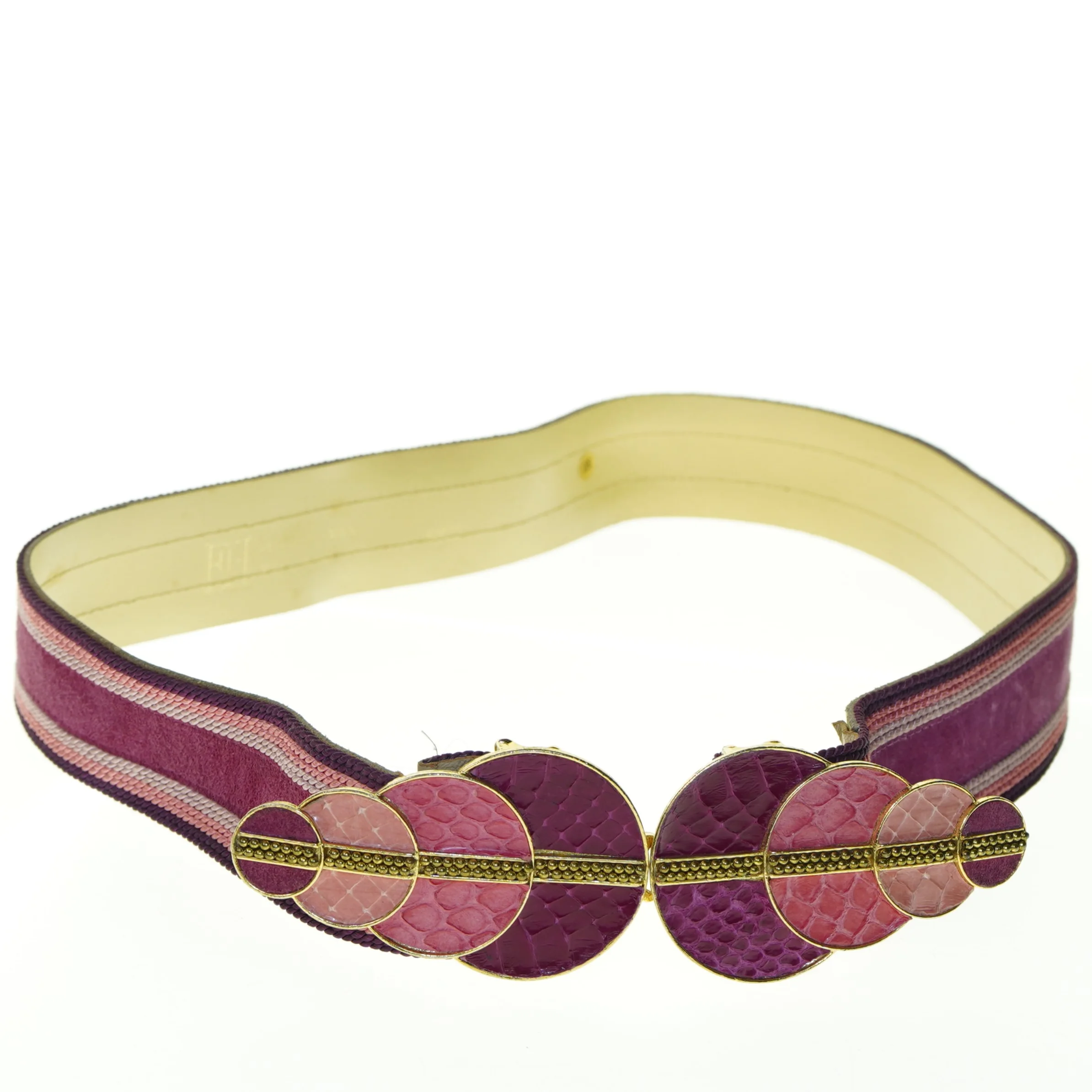 Bælte med dekorative cirkler fra Elle Bijou Wien (str. Længde. 86 cm. b. 4 cm)