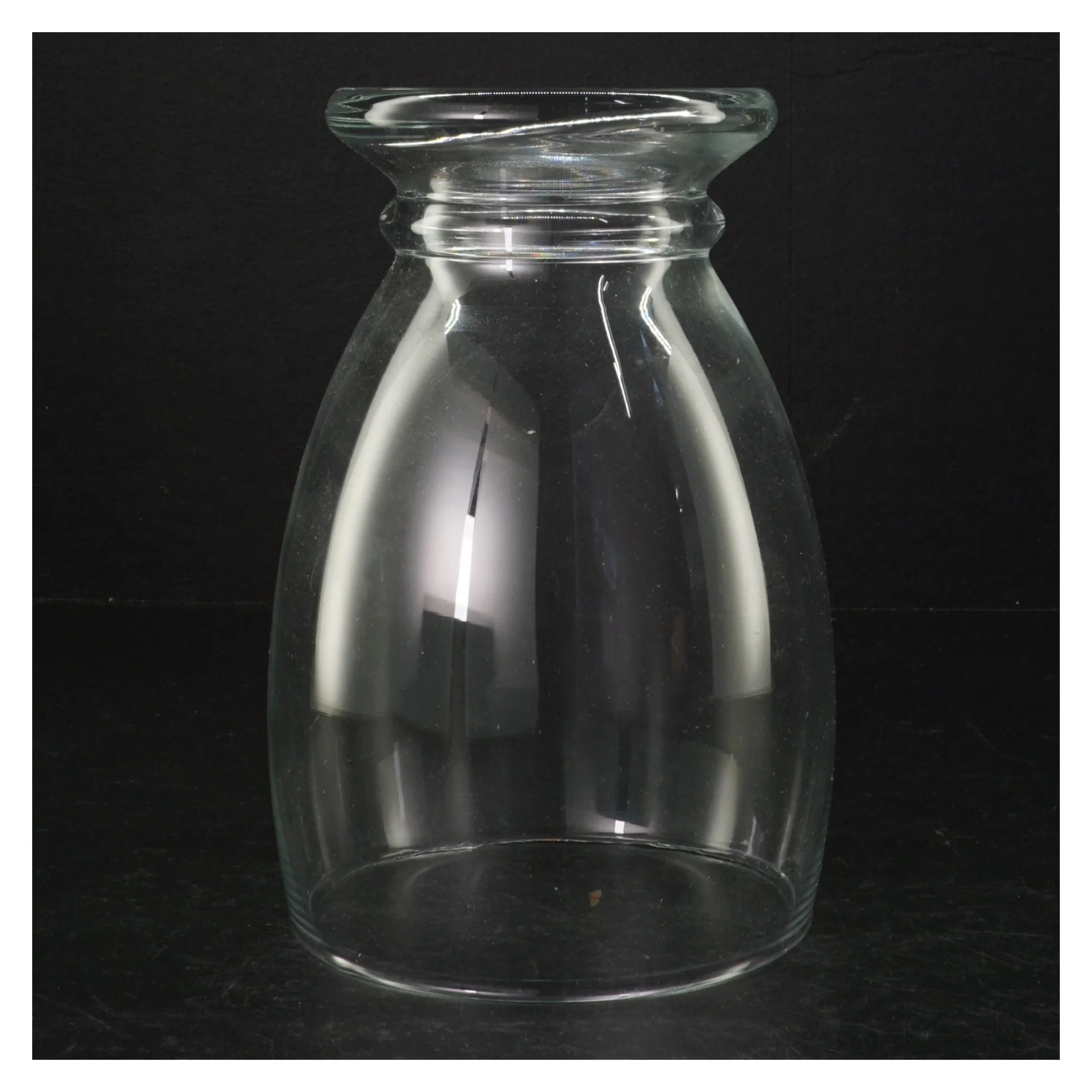 Gennemsigtig glasvase (str. 19 cm)