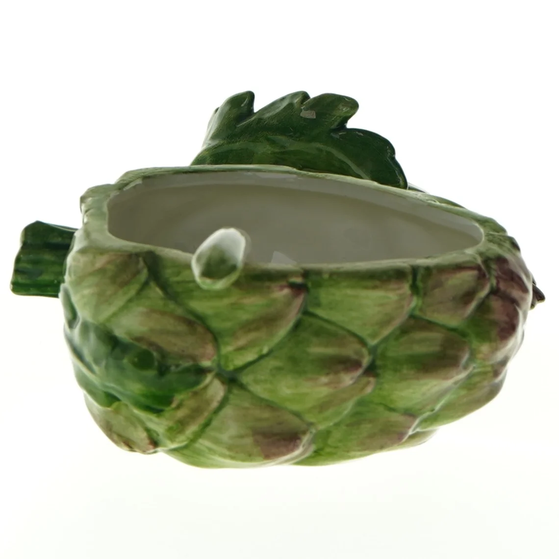 Artiskokformet krukke med ske (str. 13 x. 10,5 cm)