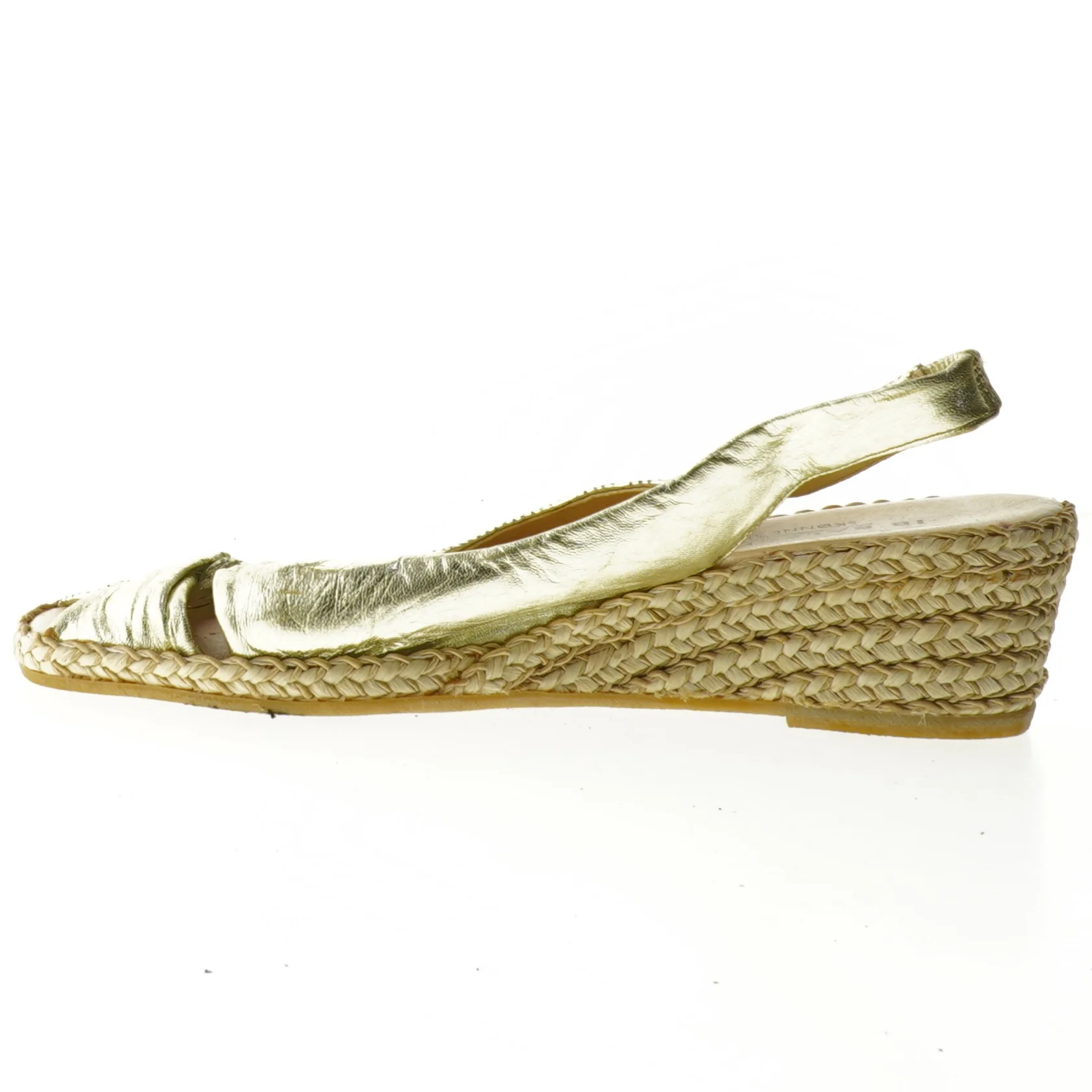 Guld farvede espadriller fra Ib Balschmidt (str. 39)