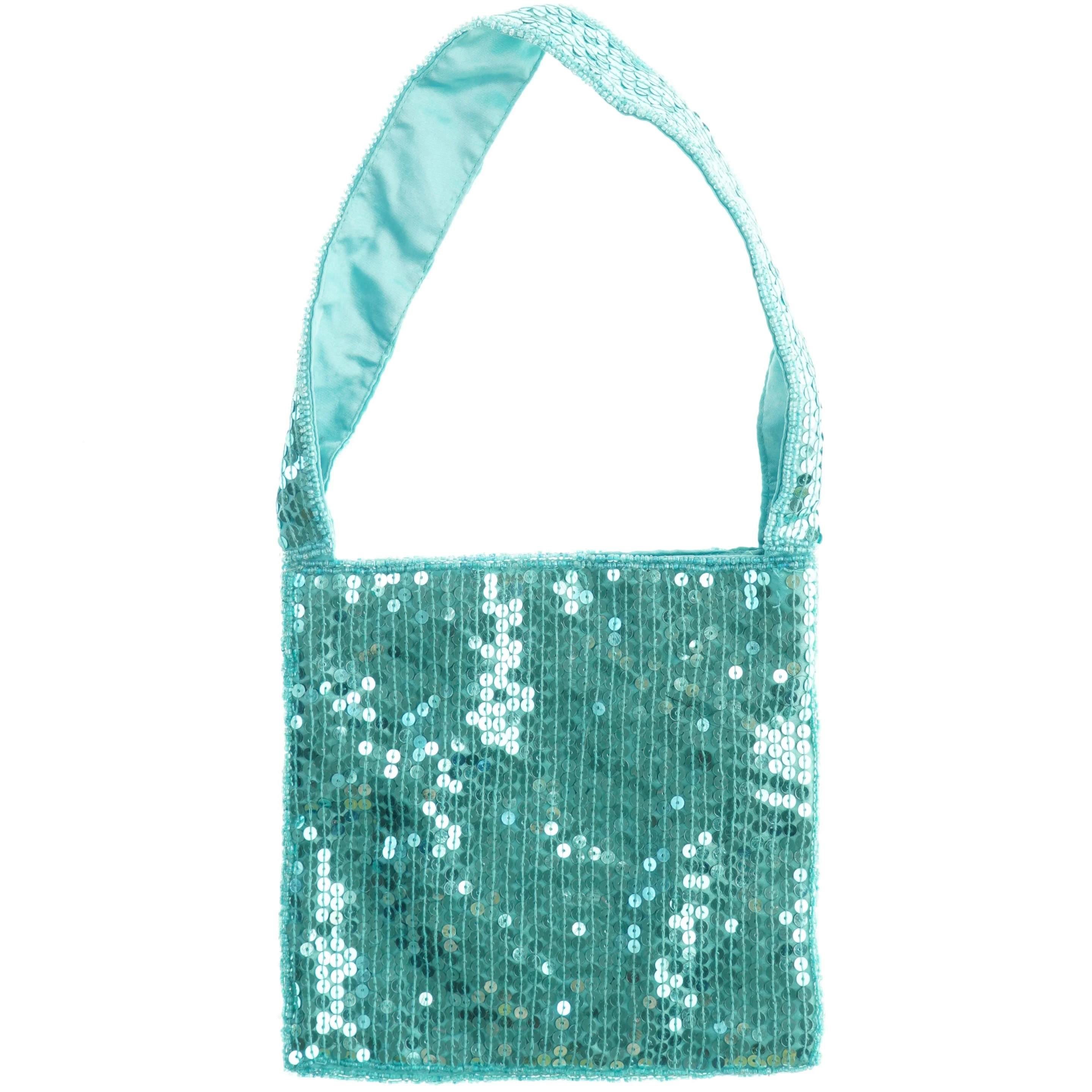 Pailletdekoreret håndtaske (str. 19 x 19 cm)