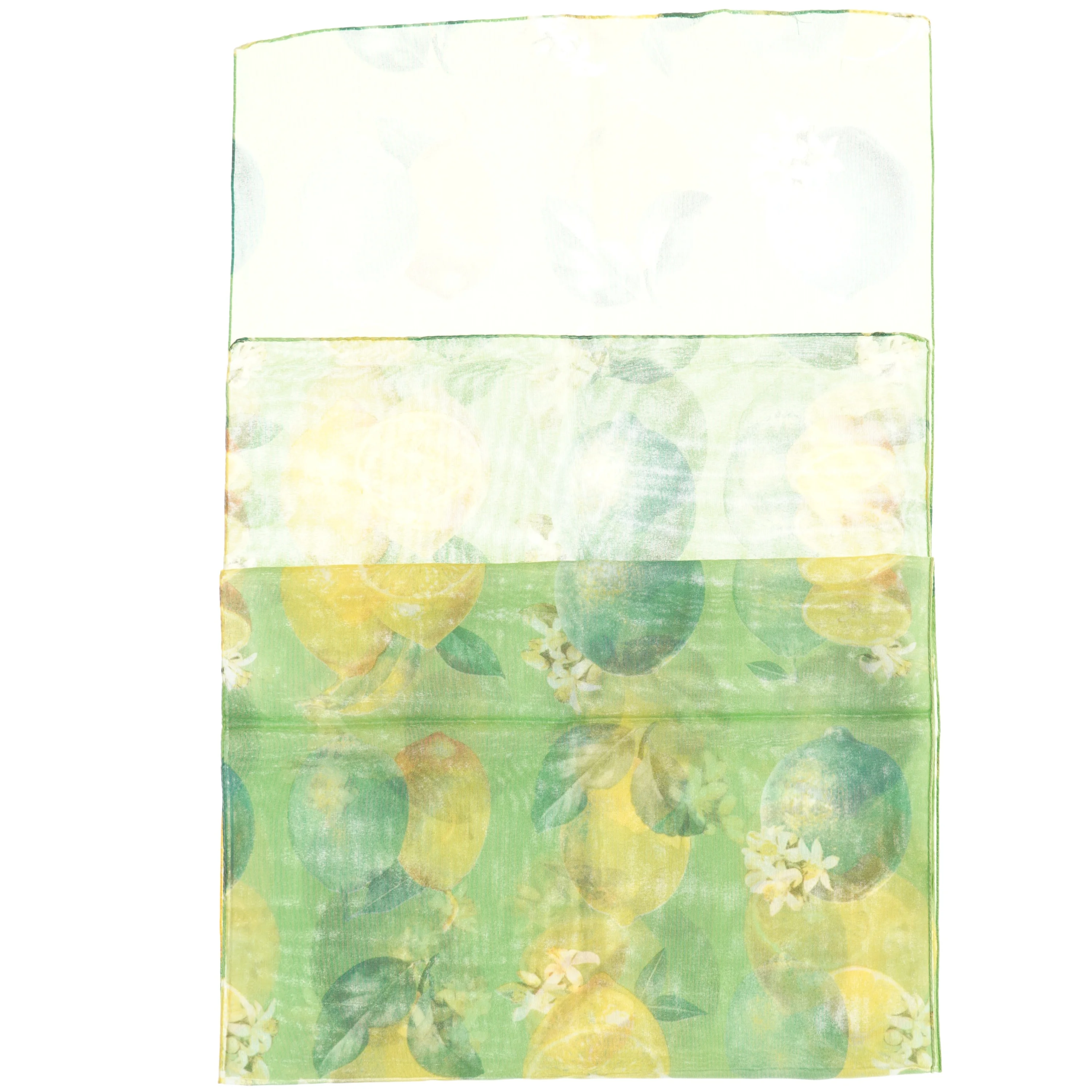 Tørklæde med citronmotiv (str. 155 x. 37 cm)