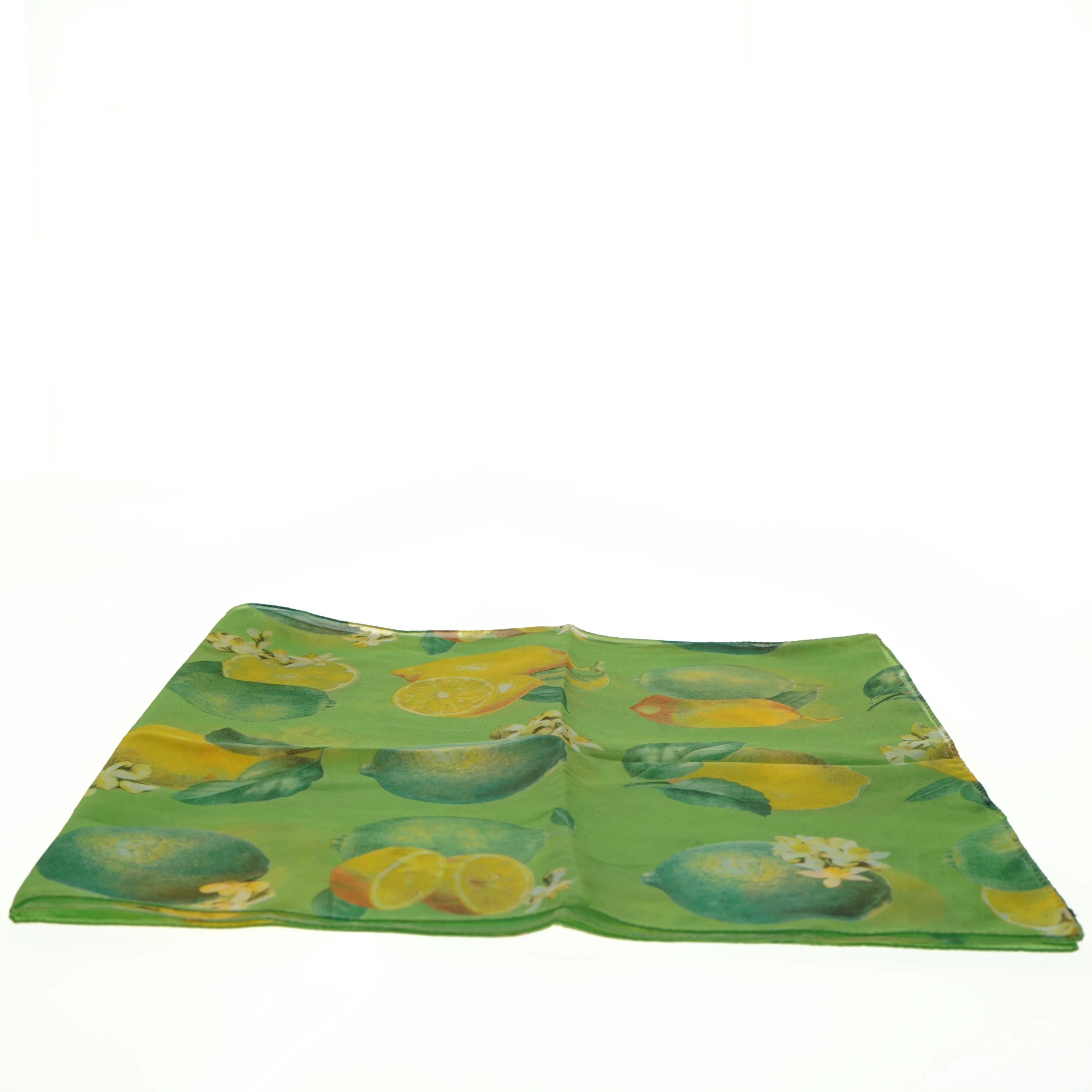 Tørklæde med citronmotiv (str. 155 x. 37 cm)