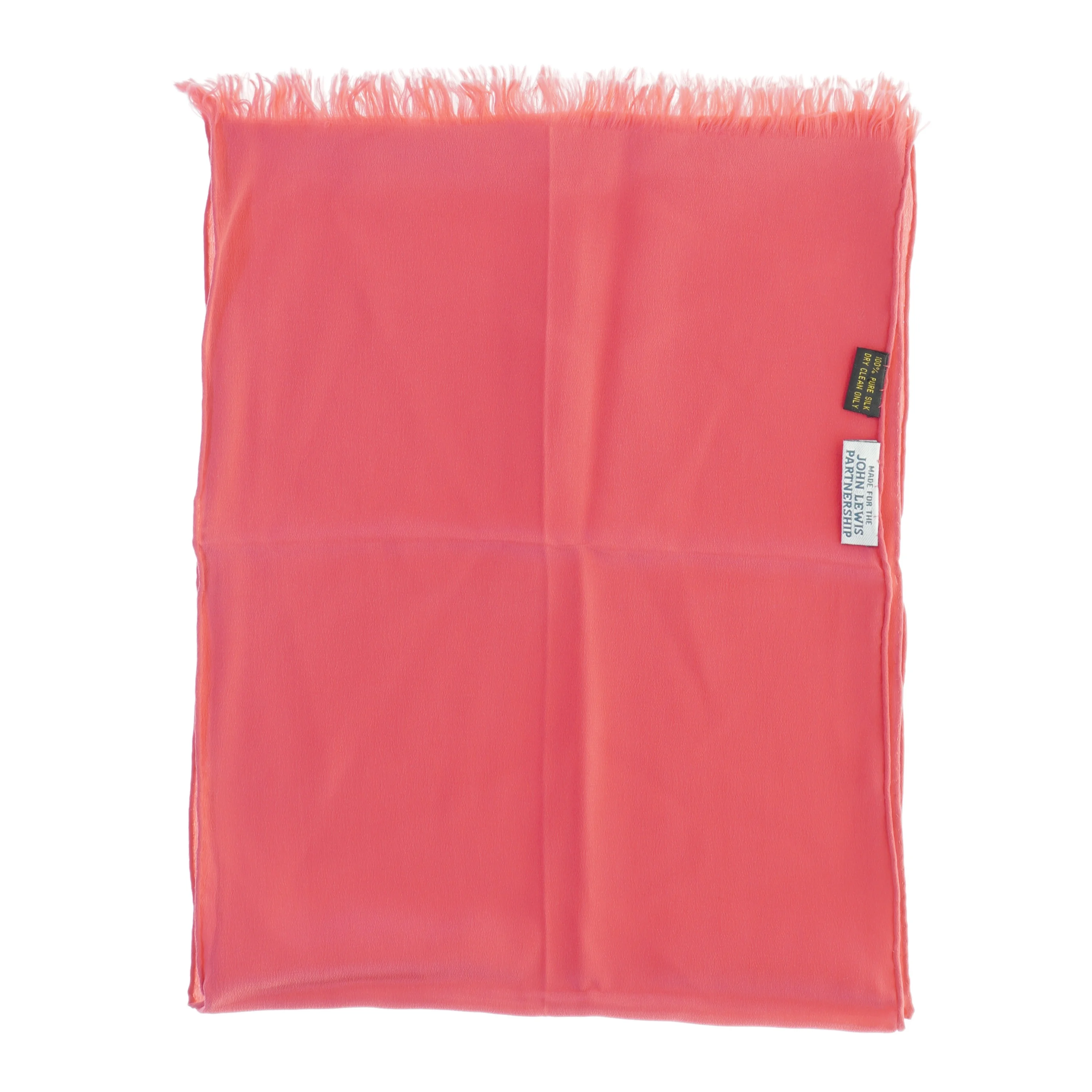 Koralrød tørklæde fra John Lewis (str. 147 x 27 cm)