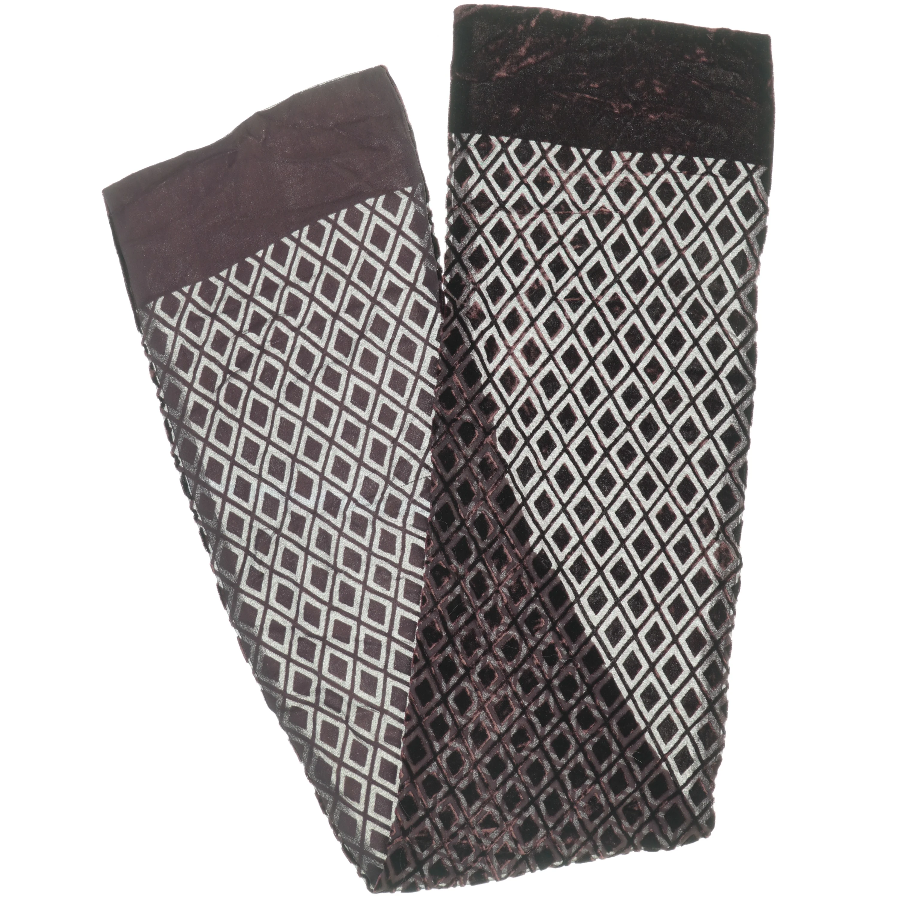 Mønstret tørklæde (str. 135 x 25 cm)