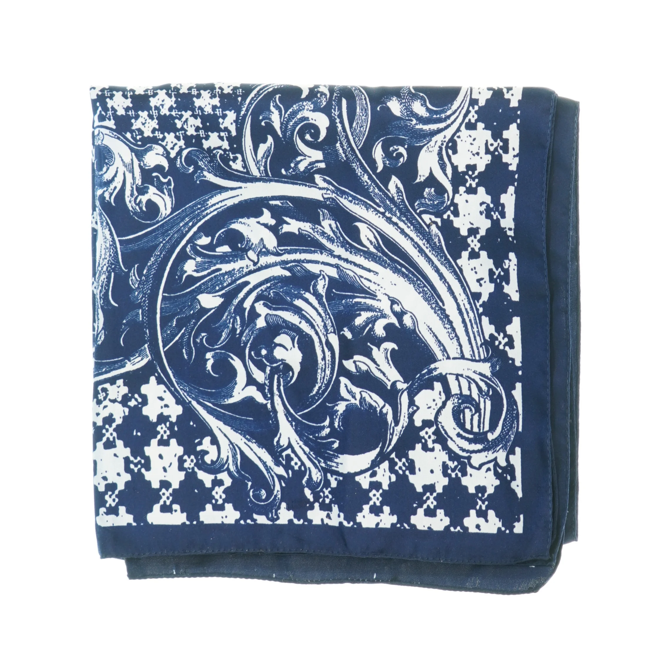 Bl&aring;t og hvidt t&oslash;rkl&aelig;de (str. 85 x 85 cm)