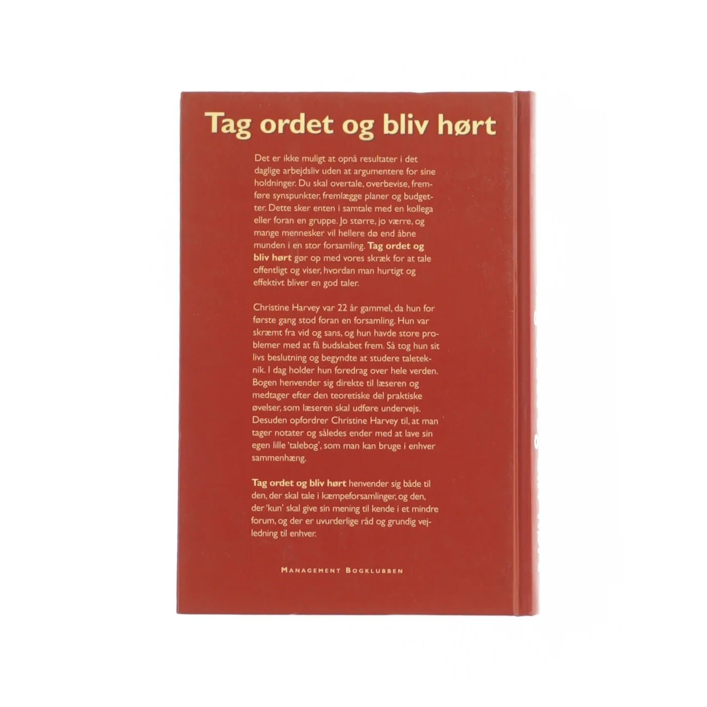 Tag ordet og bliv hørt - af Christine Harvey (bog)