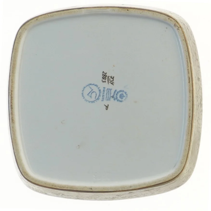 Kvadratisk porcelænsfad med mønster fra Royal Copenhagen (str. 3,5x15,5x15,5 cm)