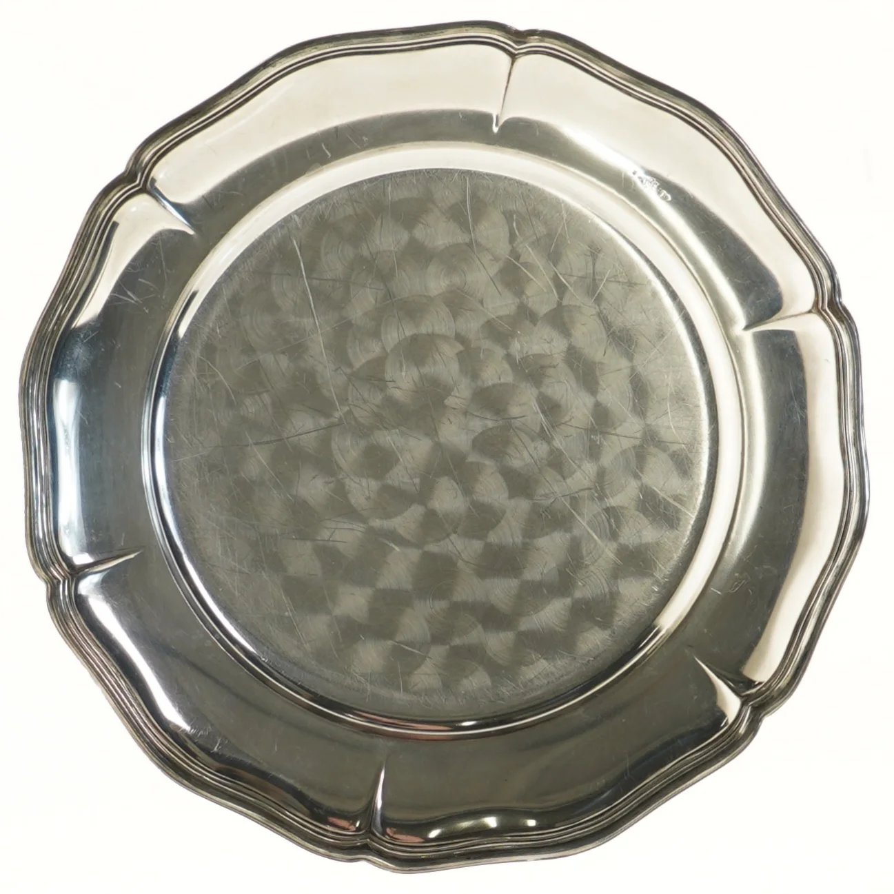 Sølv dekorationstallerken (str. Ø 26 cm)