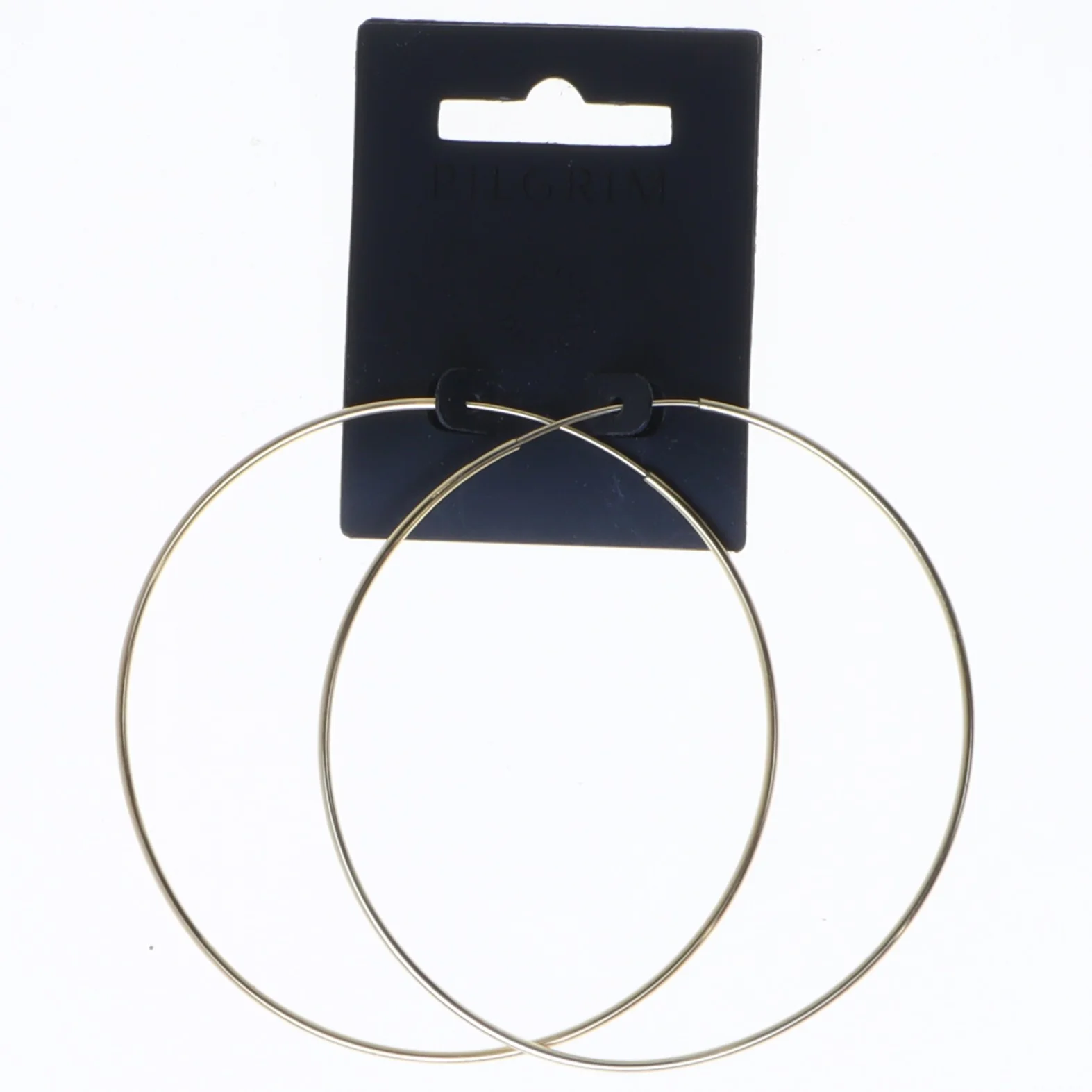 Store øreringe i guldfarve fra Pilgrim (str. Ø 6,5 cm)