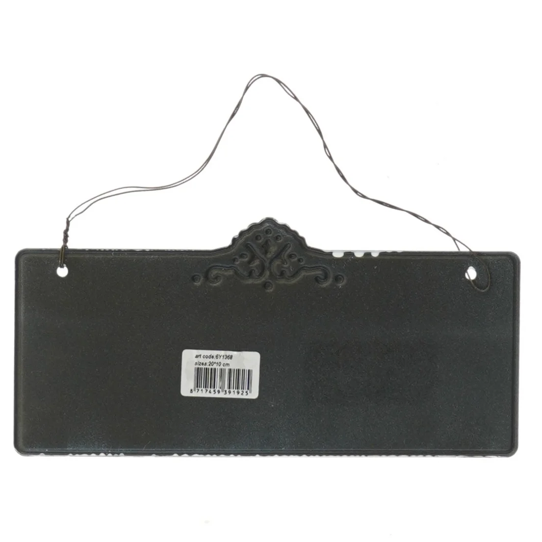 Dekorativt skilt med hundecitat (str. 21x10 cm)