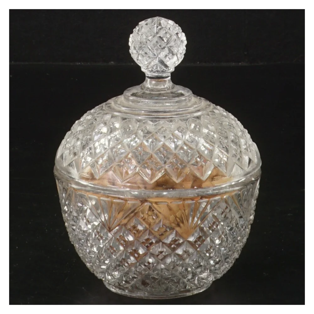 Crystal krukke med låg (str. 10 cm)