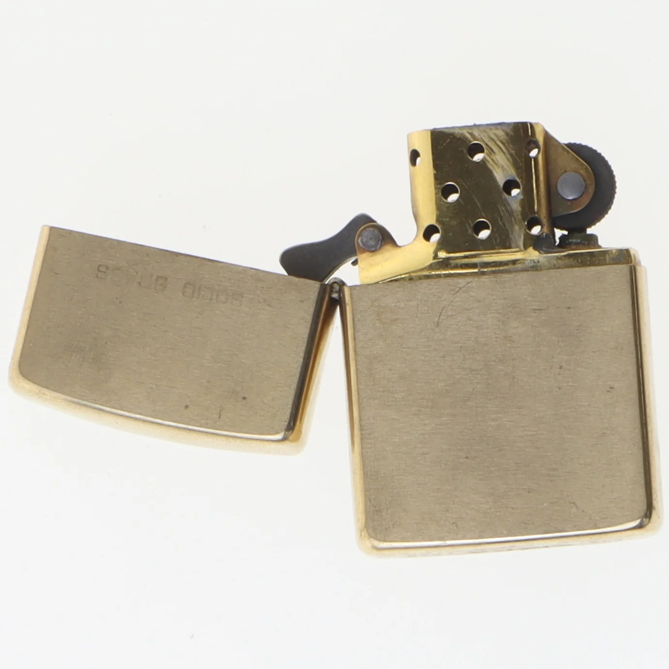 Zippo lighter i messing fra Zippo (str. 3,5x5,5 cm)