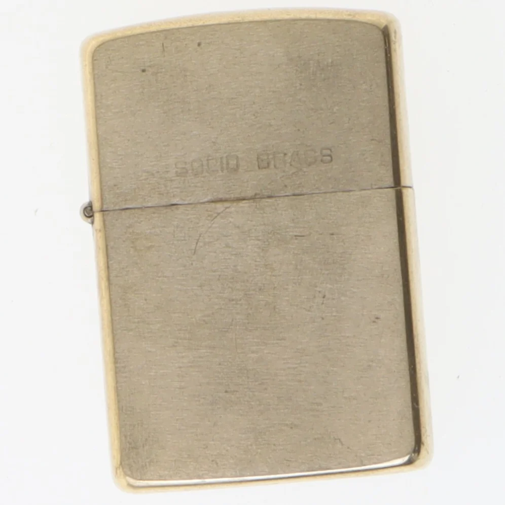 Zippo lighter i messing fra Zippo (str. 3,5x5,5 cm)