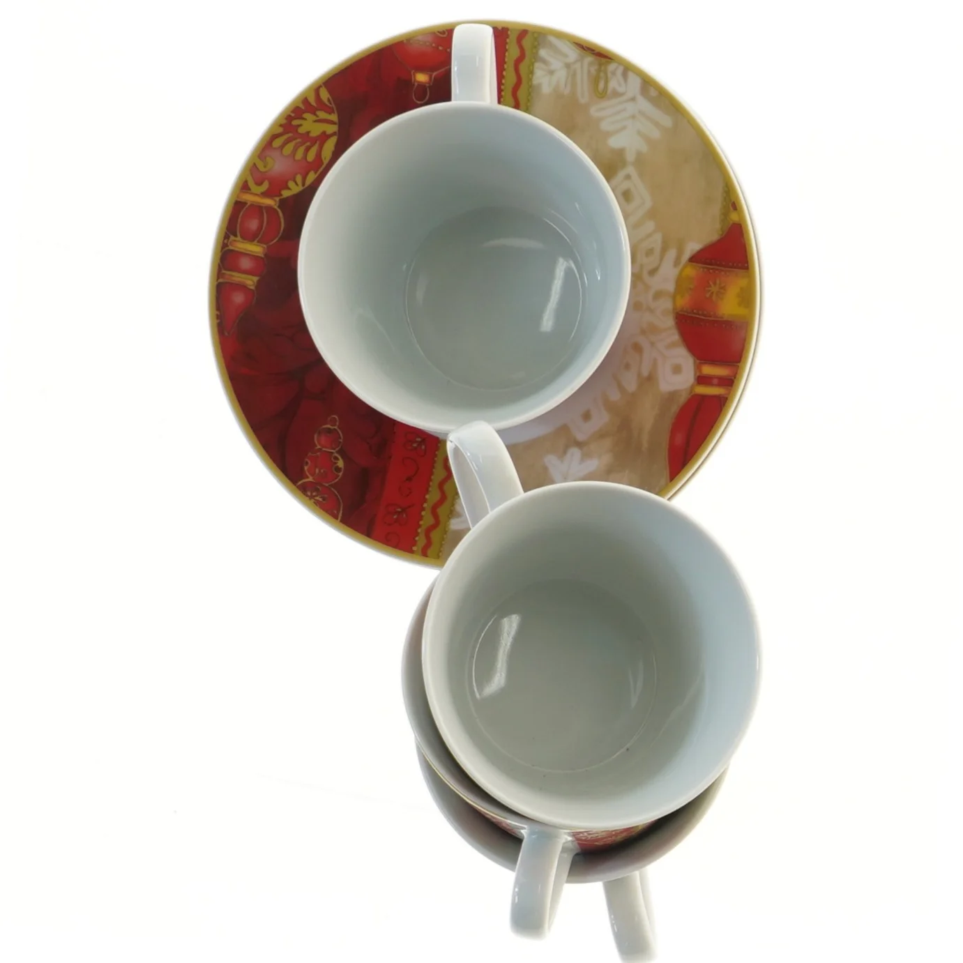 Kaffekopsæt med julemotiv fra multiple CHOICE by topchoice (str. 4 styk, ø 16,5 og 9,5 cm)
