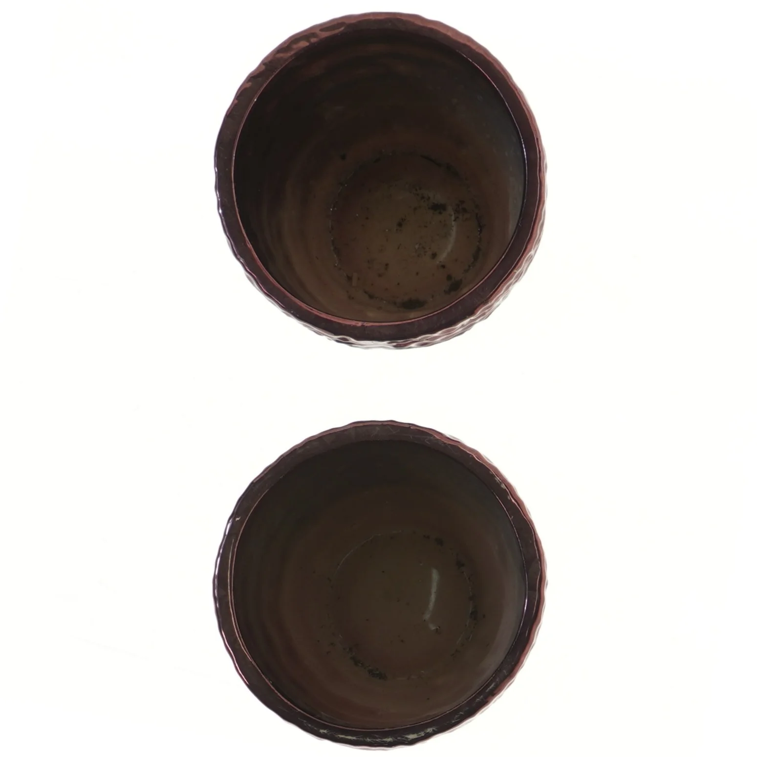 Lyserøde vaser fra I. C. Lauvring (str. 2 styk, 12x13,5 cm)