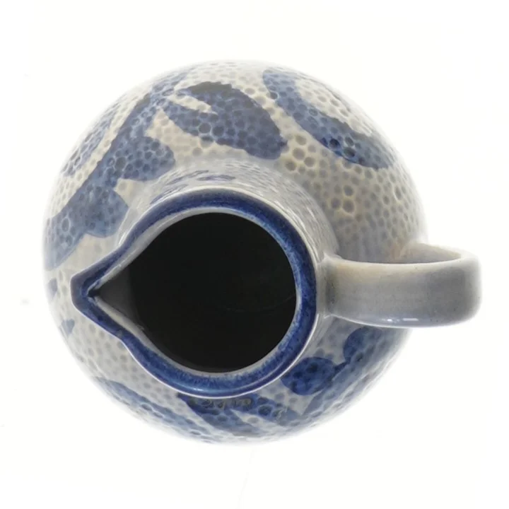 Keramikkande med blåt motiv (str. 14,5 cm)