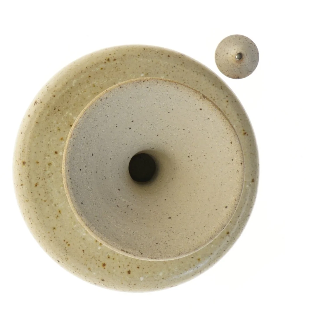 Keramisk lysestage med låg (str. 17 cm)