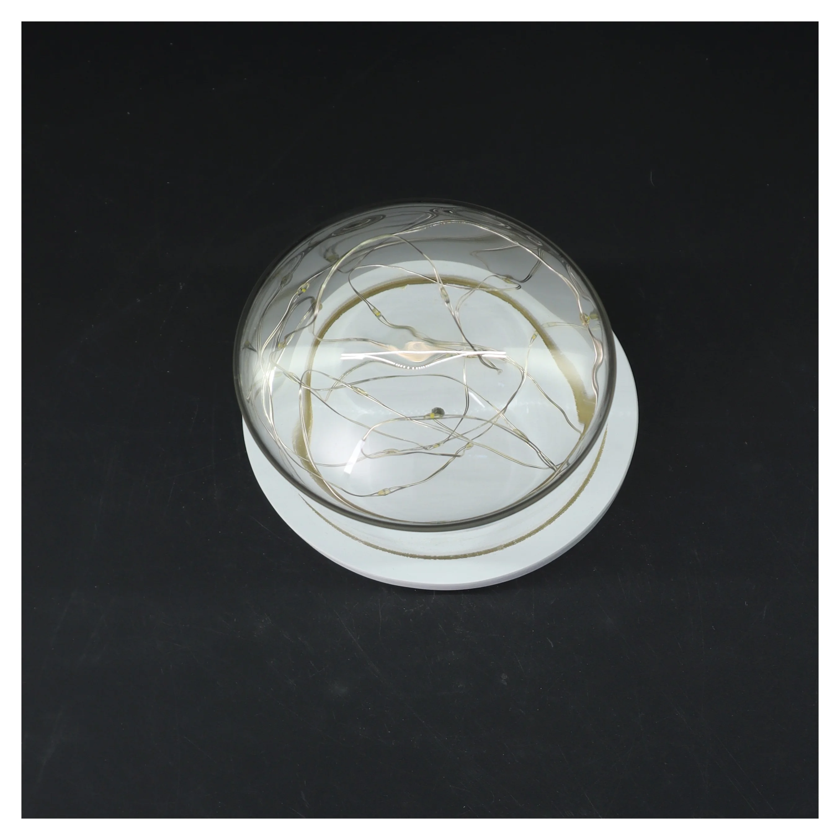 Glaskuppellampe med LED-lys fra Sirius (str. 20 cm)