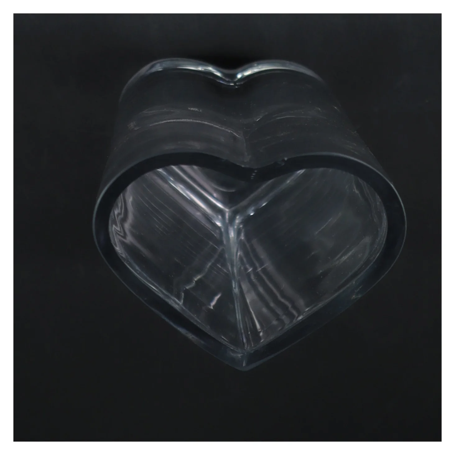 Hjerteformet glasvase (str. 28 cm)