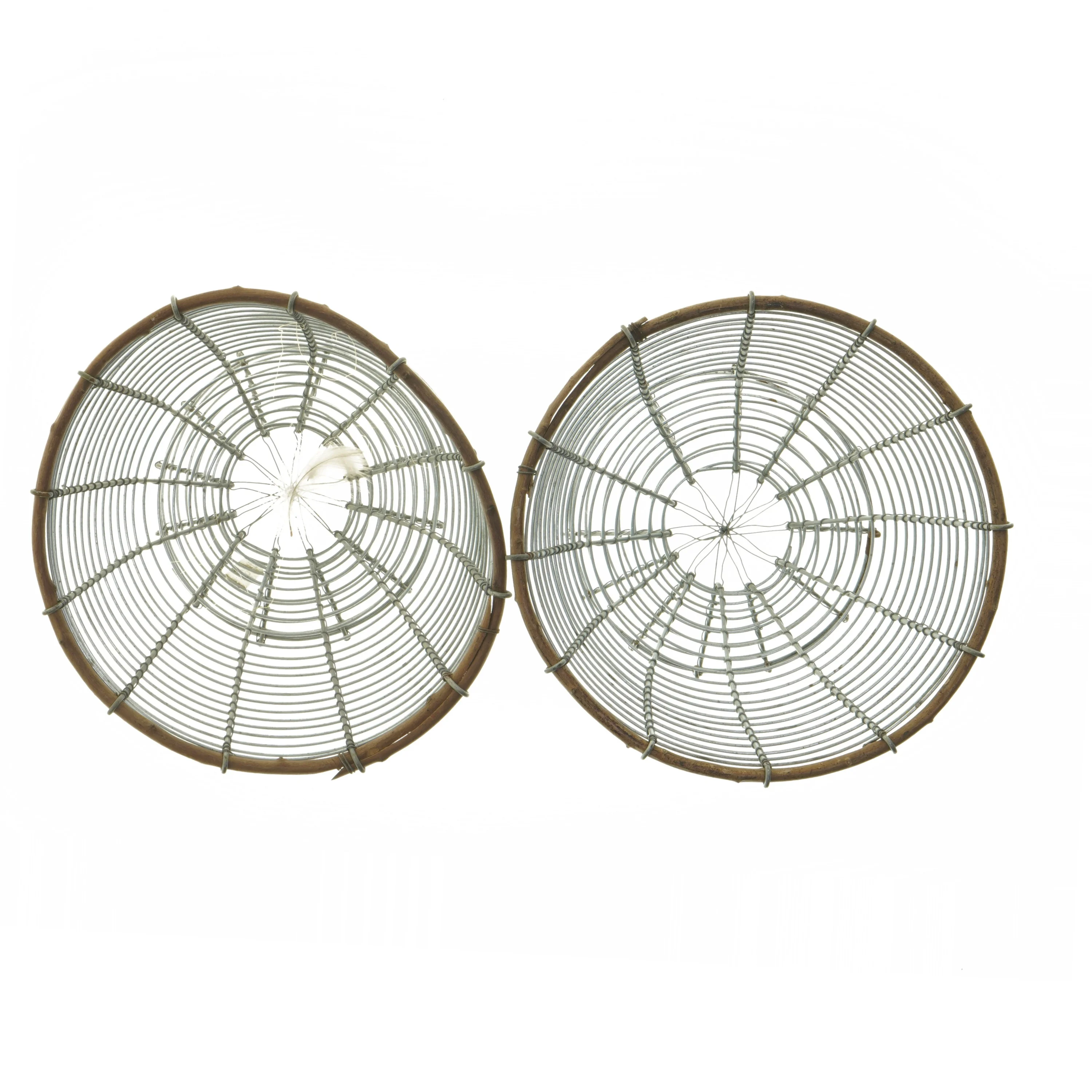Trådkurve med trækant, 2 stk (str. 2 stk Ø 19,5 cm)