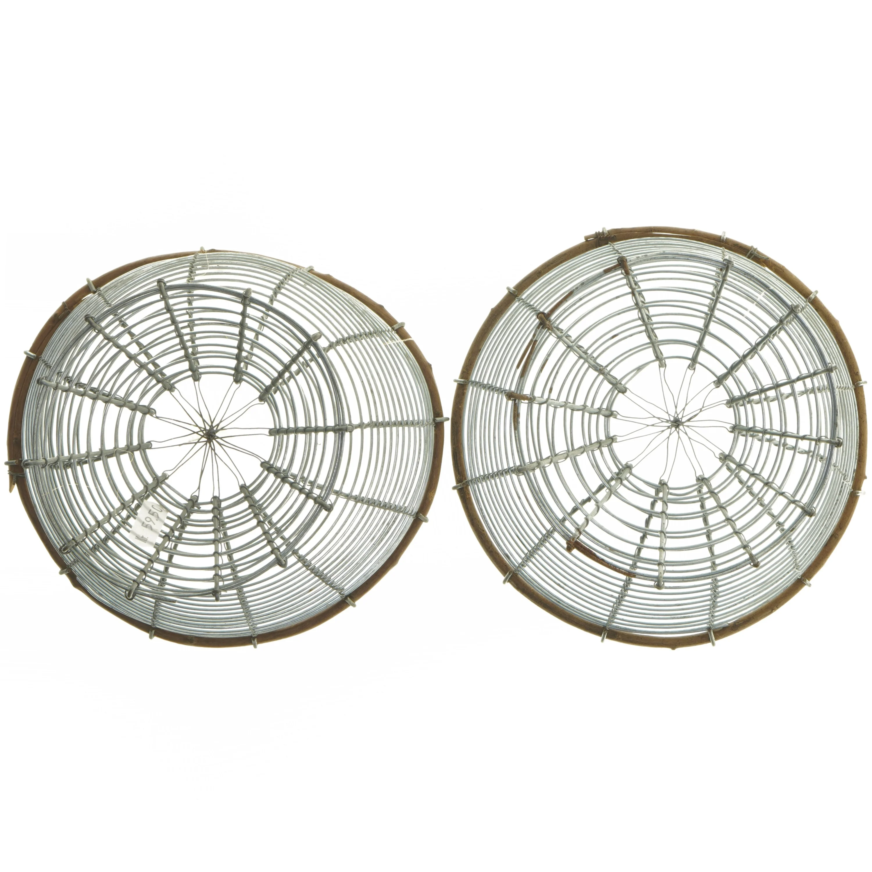 Trådkurve med trækant, 2 stk (str. 2 stk Ø 19,5 cm)