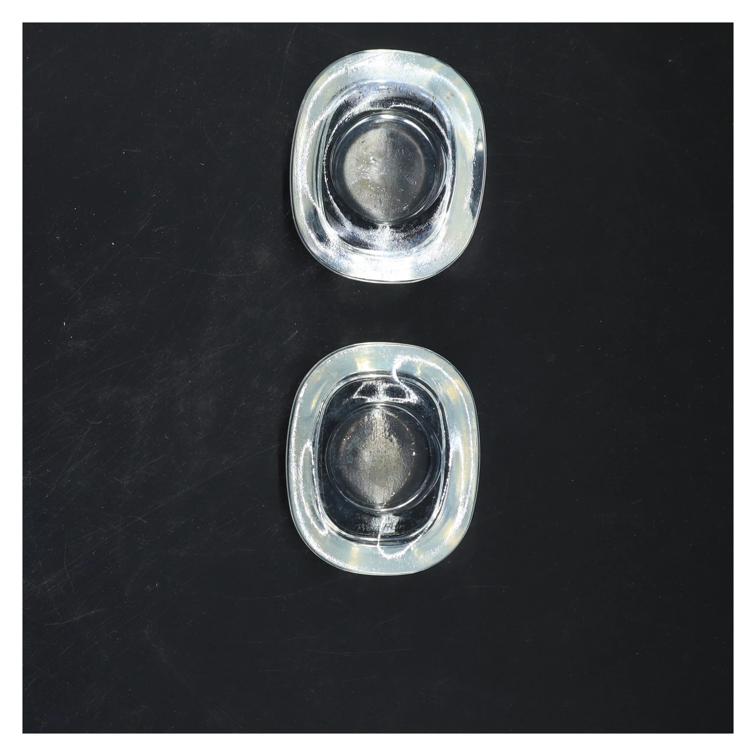 Glas lysestager fra Piet Hein (str. 2,5x9 cm)