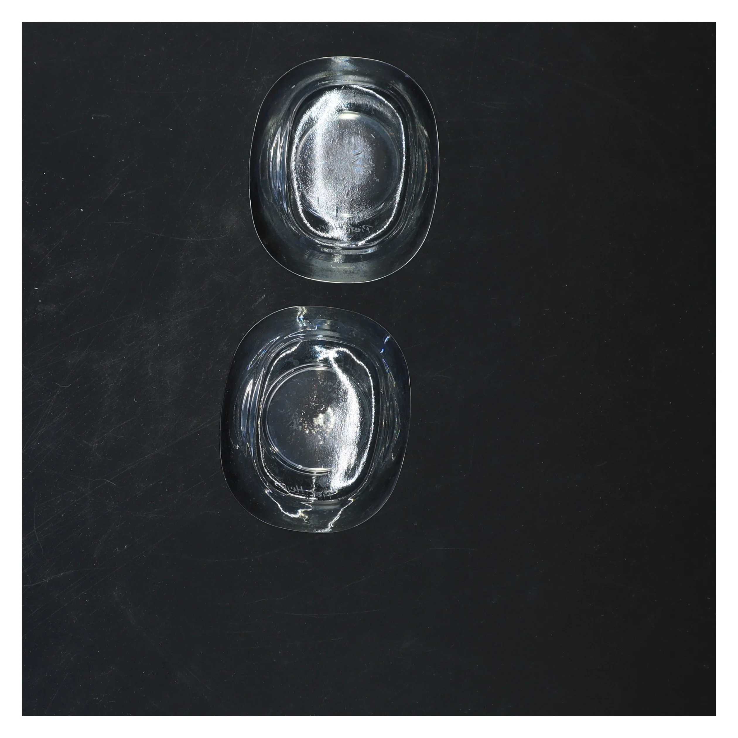 Glas lysestager fra Piet Hein (str. 2,5x9 cm)