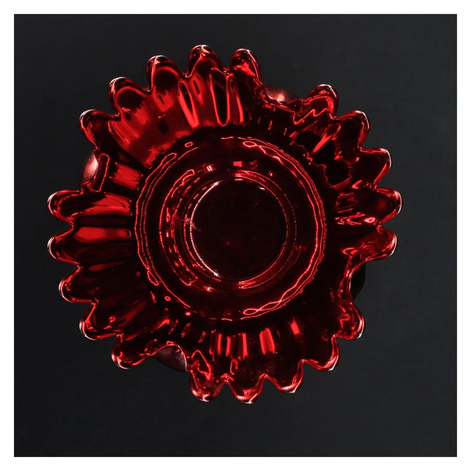 Glas vase på fod fra Krifon (str. 11x20 cm)