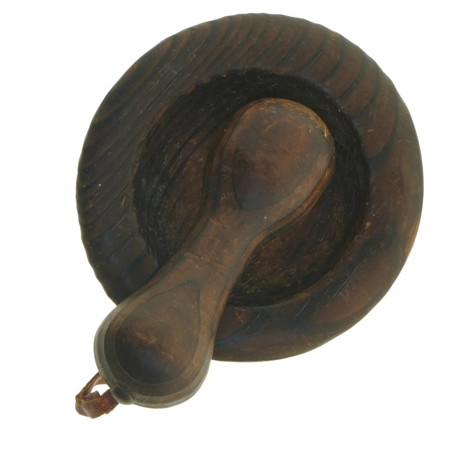 Træ morter og støder (str. Ø 13 cm)